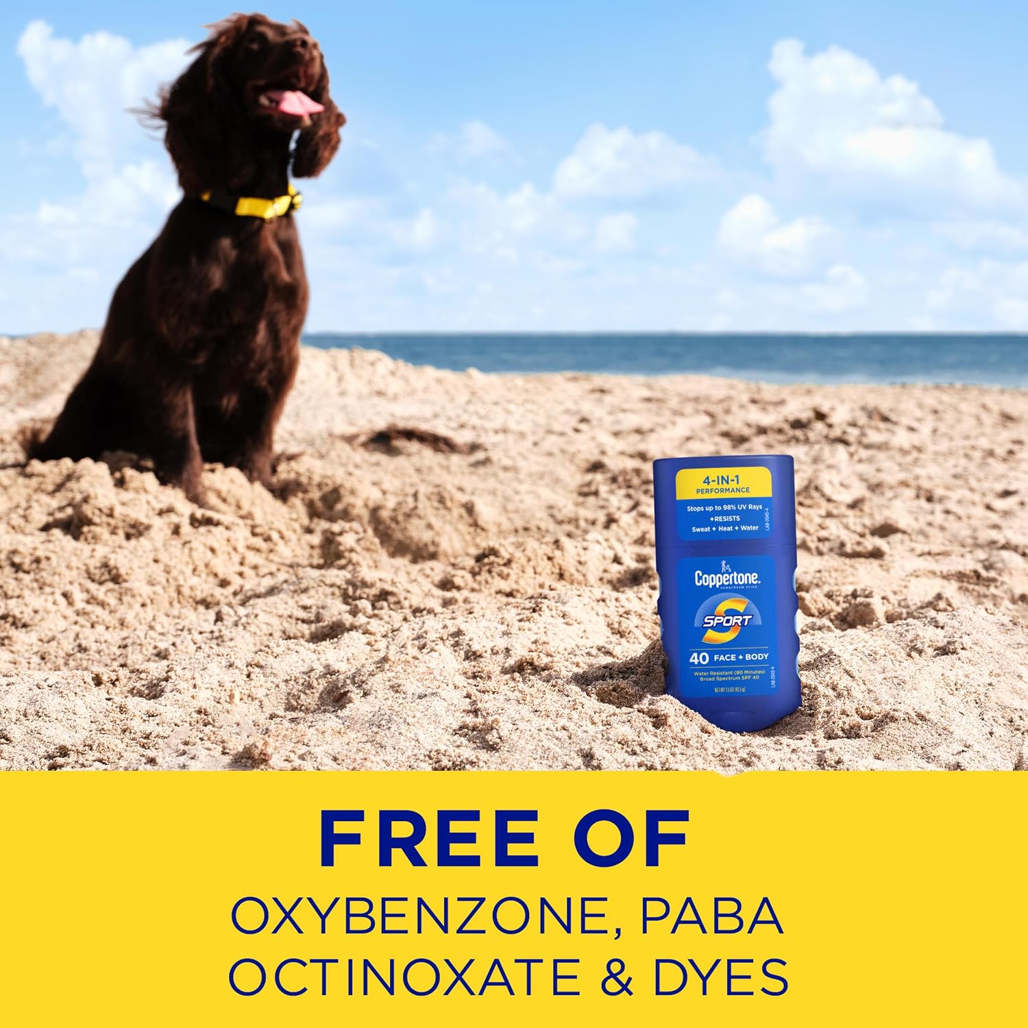 Coppertone SPORT Sunscreen Lotion SPF 30, 7 FL OZ | Sunscreen Lotion with Vitamin E, Sweat, Heat and Water Resistant, PABA, Oxybenzone, Octinoxate, Paraben and Dye Free