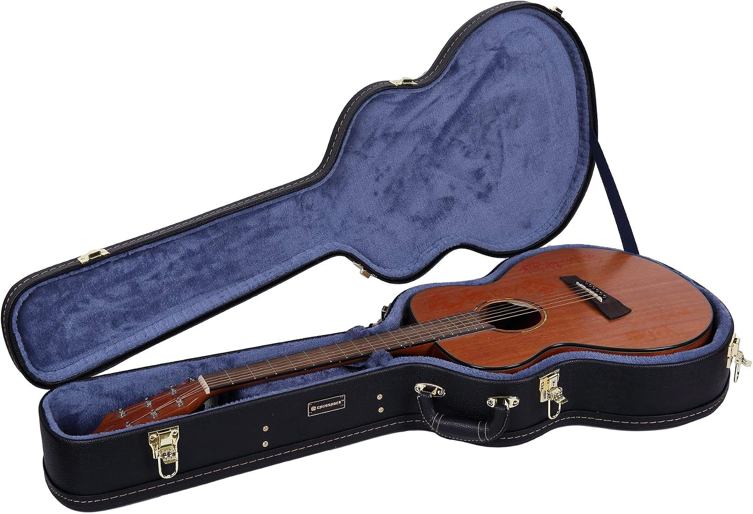 Crossrock Hardshell Arch Top wood case fits SG Electric Guitars-Black(CRW600SGBK)
