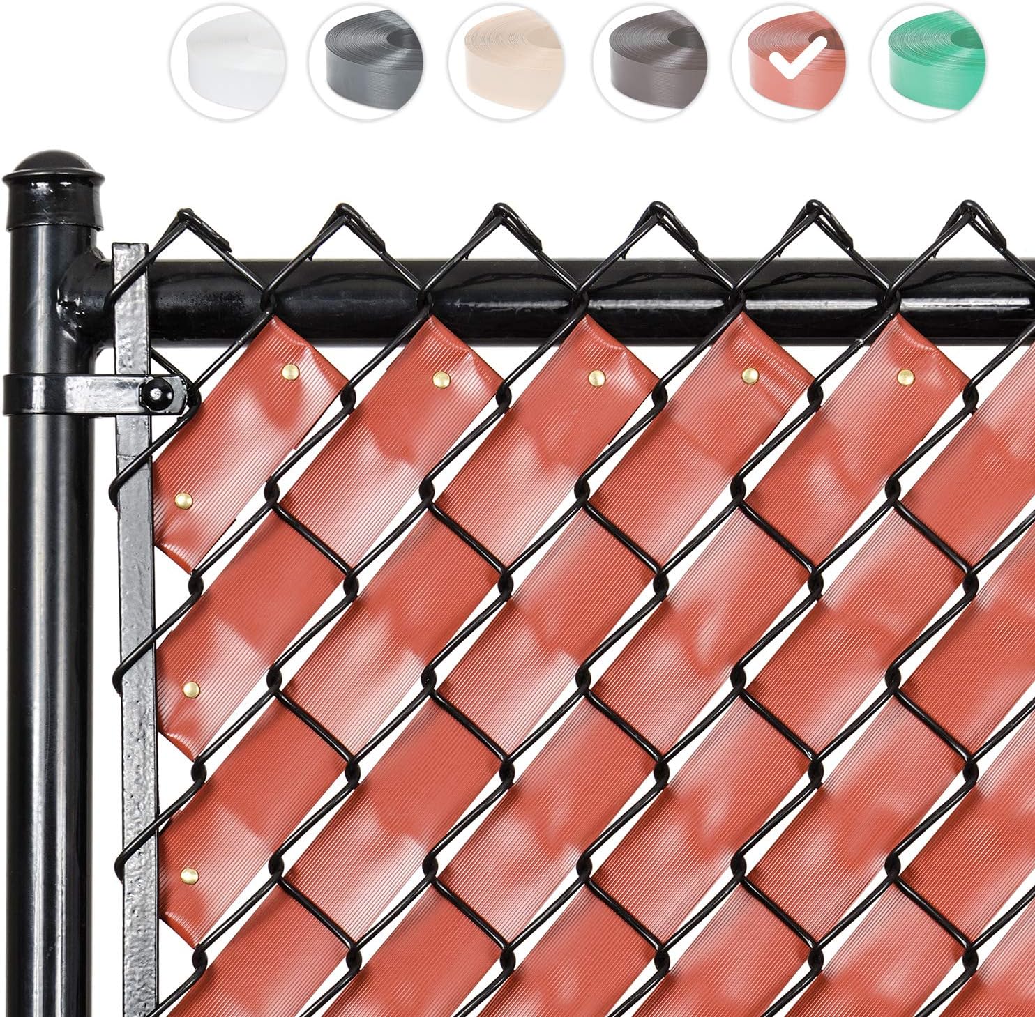 Chain Link Fence Privacy Tape 250 ft (40 SqFt) (Arctic White) | Gardening, Outdoor Wall, Balcony, Patio, Yard, Injury Prevention, Safety Fence Cover for Dog, Other Pet Hedge Slats