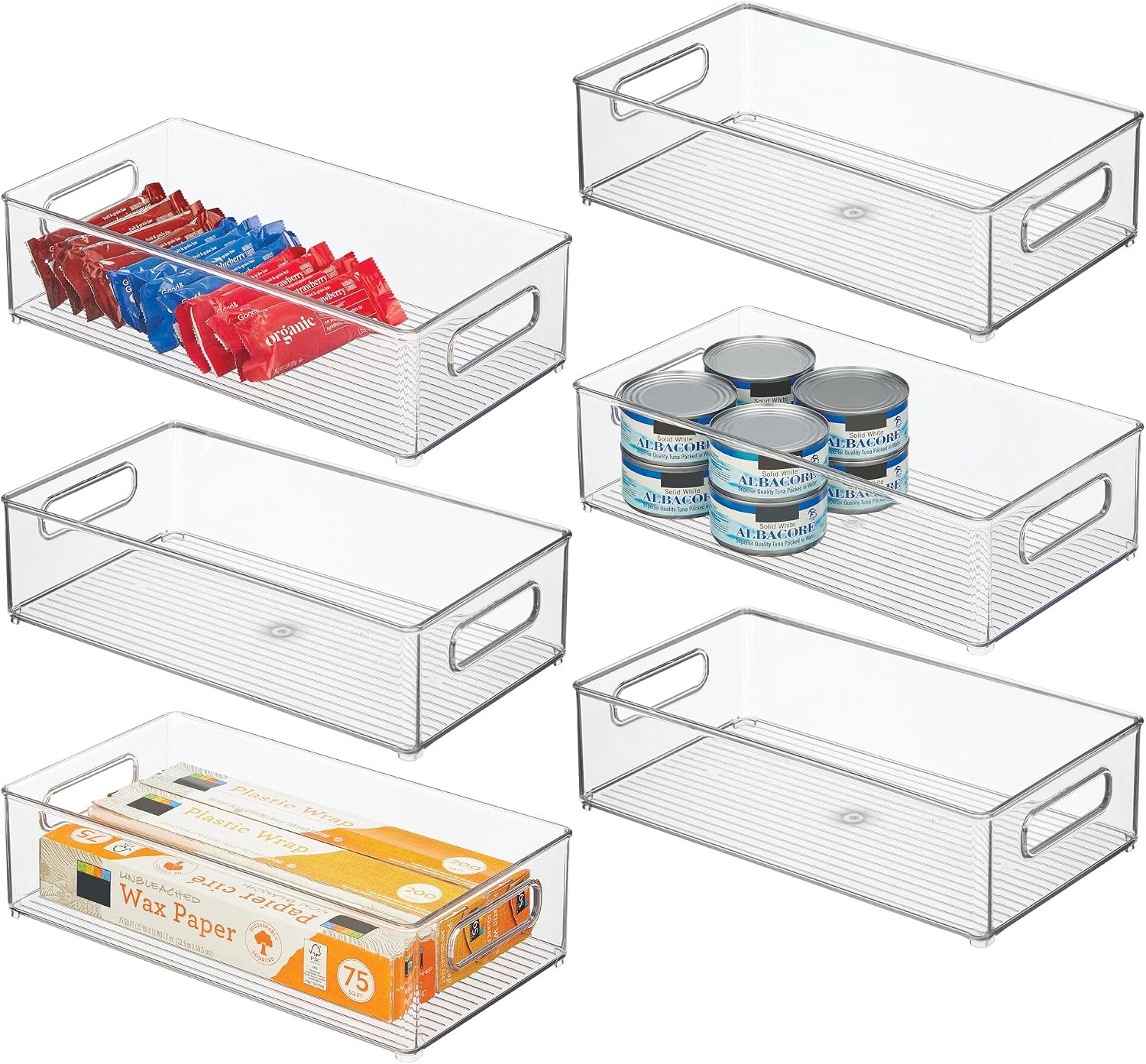 iDesign Stackable Fridge Bin | Storage Bin for Freezer or Pantry Organization, Clear, Made in USA
