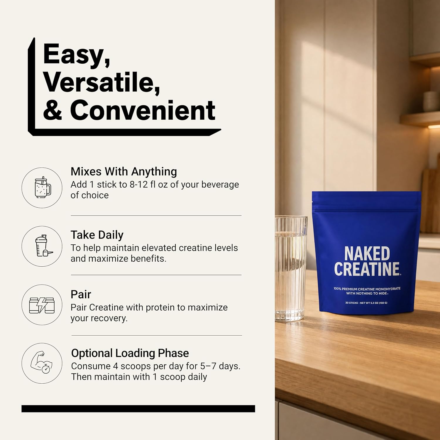 NAKED Pure Micronized Creatine Monohydrate – 200 Servings, 1,000g Bulk – NSF Certified, Vegan, Non-GMO, Gluten & Soy Free - Muscle Building, Strength Training, Gym & Fitness Supplement