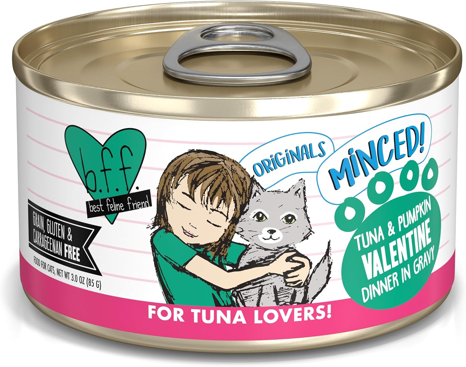 Weruva BFF Minced Natural Wet Cat Food, Batch O Besties Variety Pack, 5.5oz Can, Pack of 8