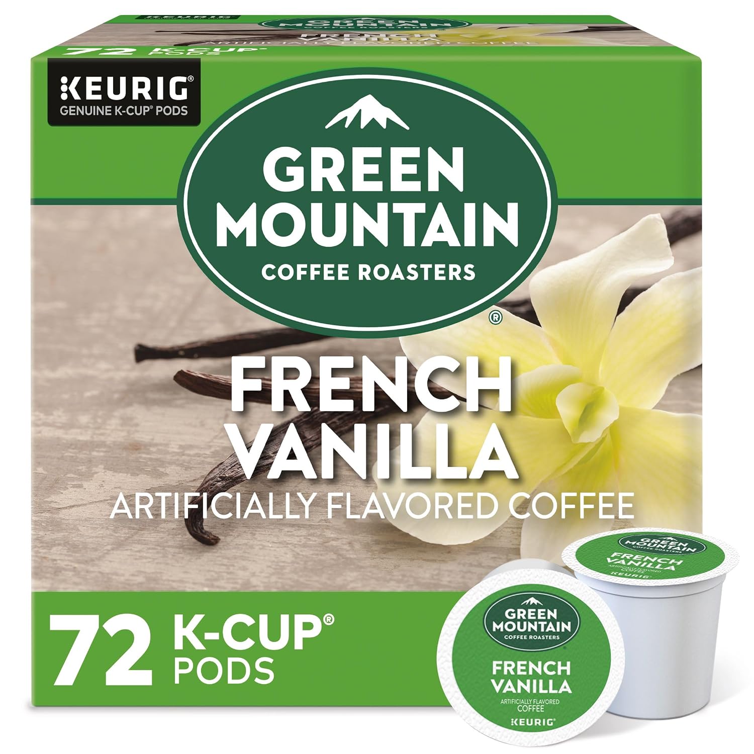 Green Mountain Coffee Roasters Island Coconut, Single-Serve Keurig K-Cup Pod, Flavored Light Roast Coffee, 24 Count (Pack of 1)