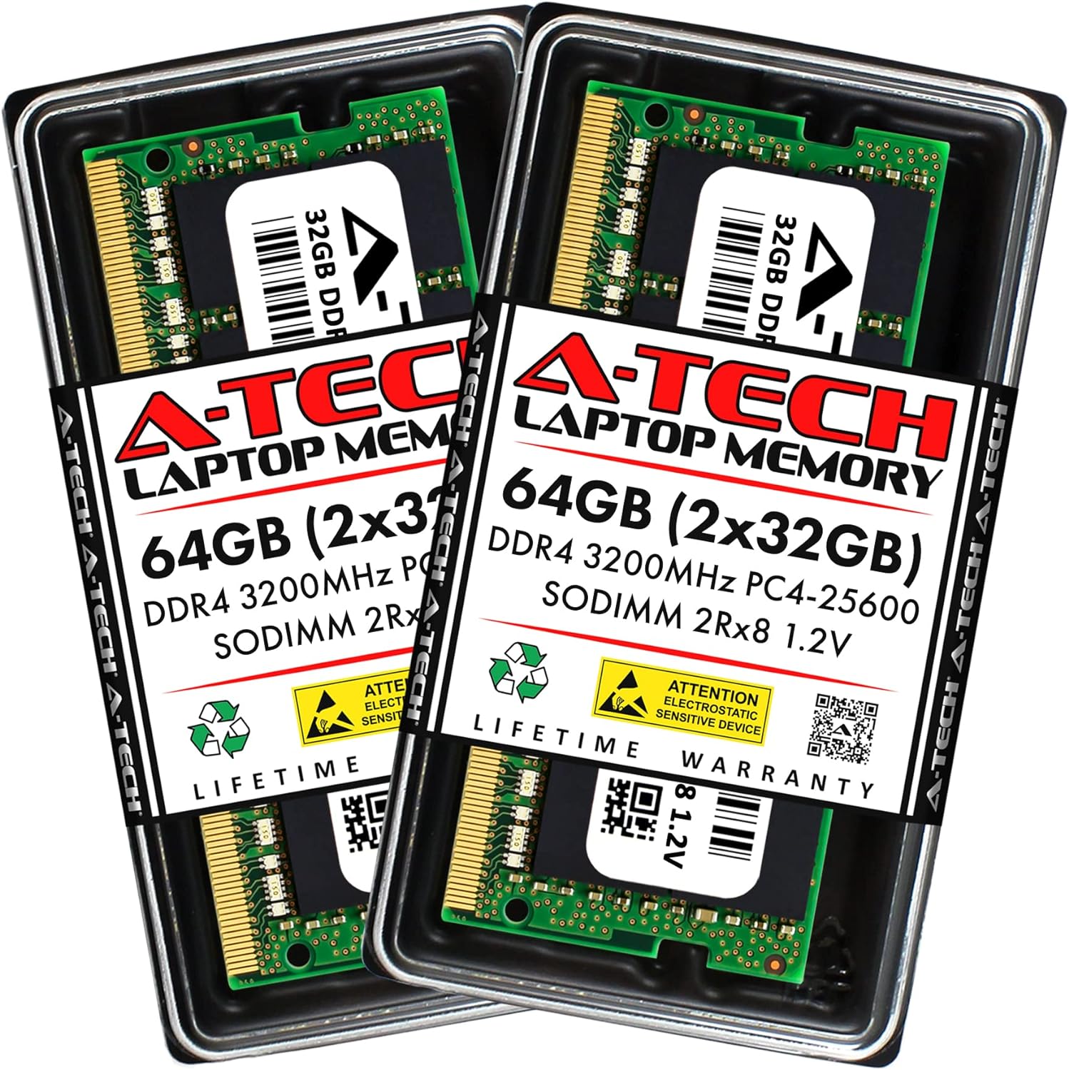 A-Tech 8GB DDR4 3200 MHz SODIMM PC4-25600 (PC4-3200AA) CL22 Non-ECC Laptop RAM Memory Module