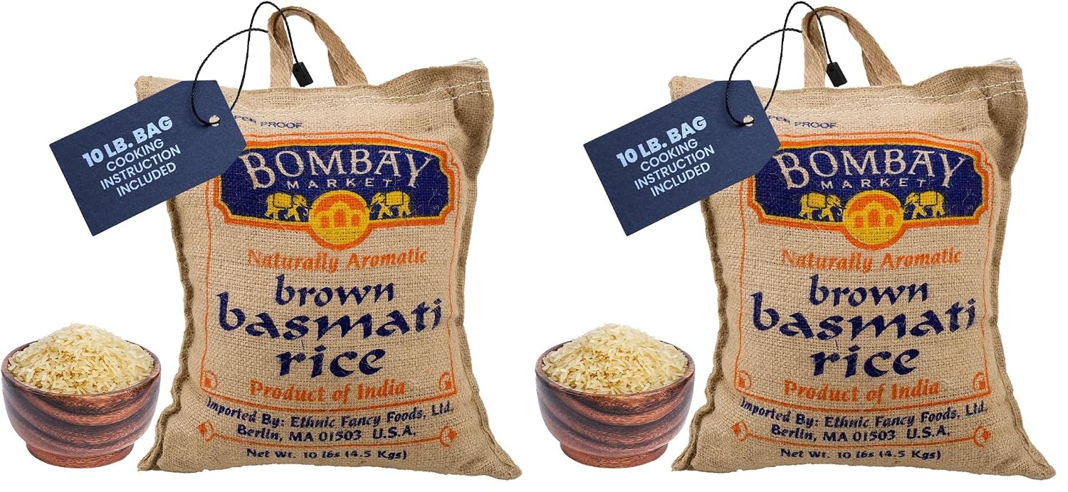 Bombay Basmati Brown Rice, 10-pounds Sack