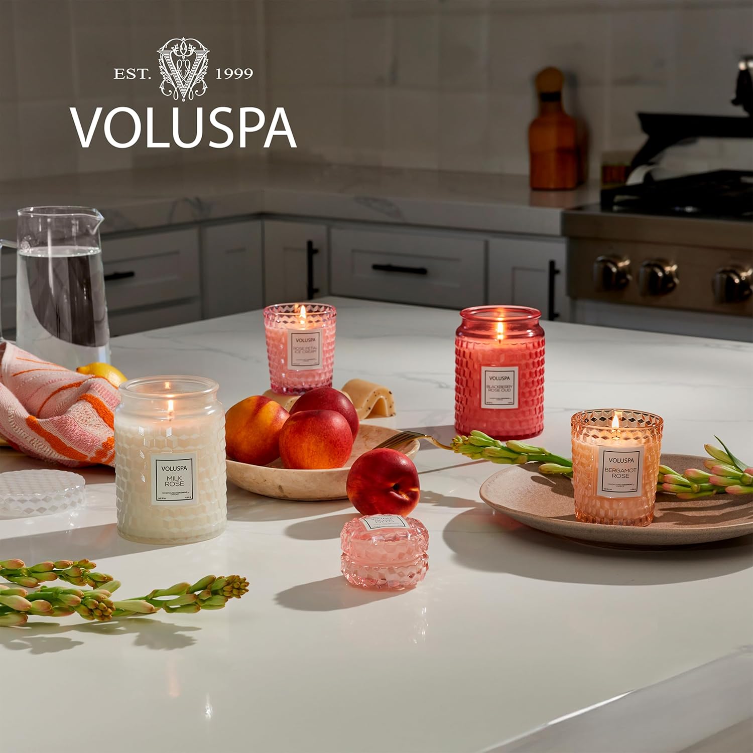 Voluspa Bourbon Vanille, Mini Tin Candle, 4 oz, 25 Hour Burn Time, Coconut Wax for Clean Burning, Handcrafted in the USA