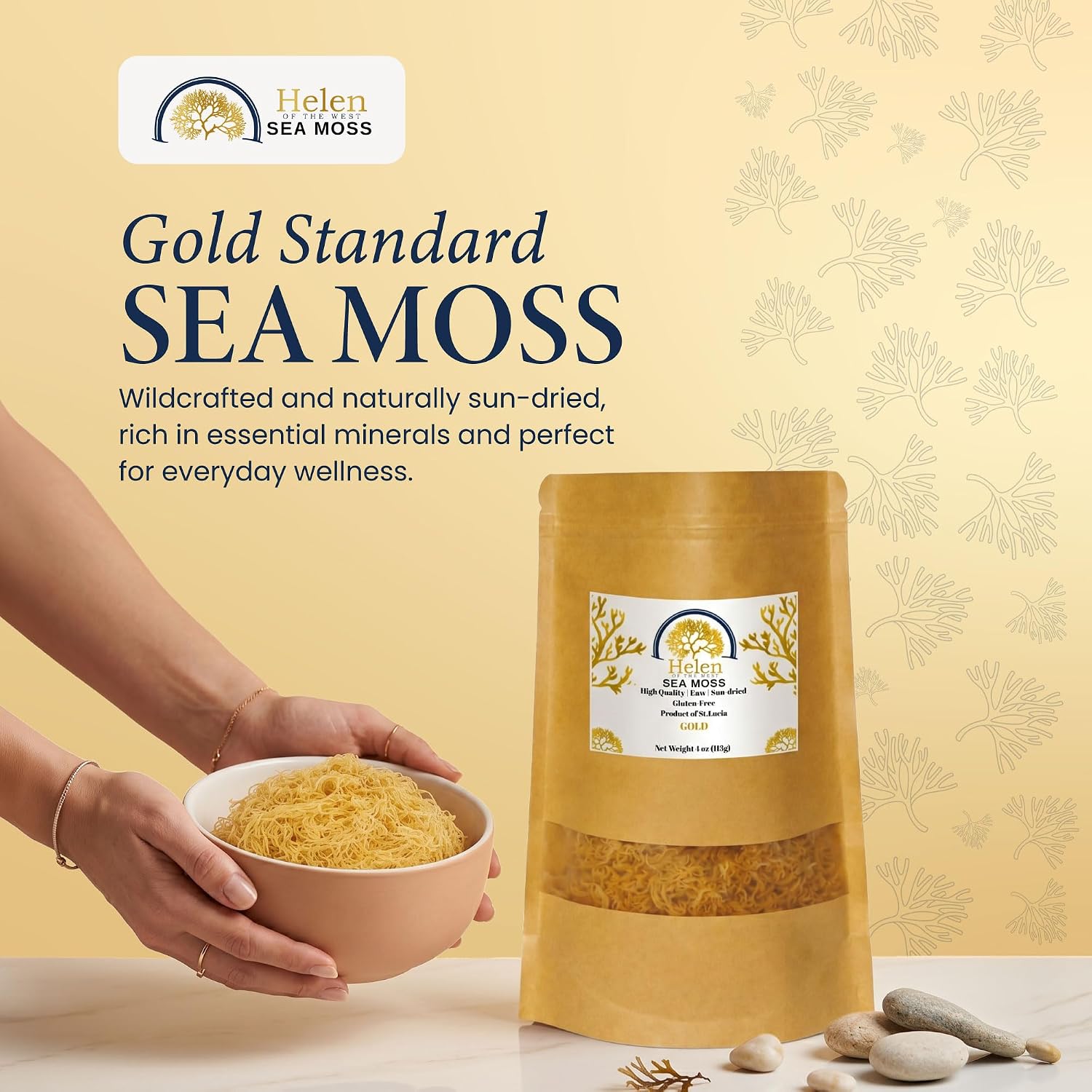 Wildcrafted Sea Moss | Gold - Purple - Green - Mixed | 100% Natural Irish Moss from St.Lucia | Mineral-Rich Superfood | 8oz Sun-Dried Moss | NO