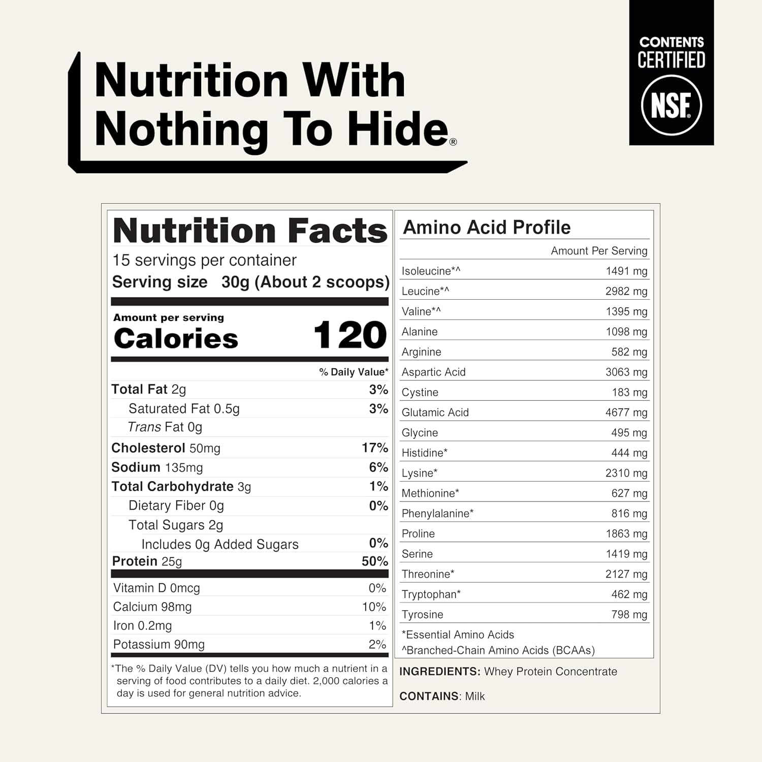 NAKED Whey 5LB 100% Grass Fed Unflavored Whey Protein Powder - Only 1 Ingredient, NSF Certified, Undenatured, Gluten Free, Soy Free, Promote Muscle Growth and Recovery - 76 Servings
