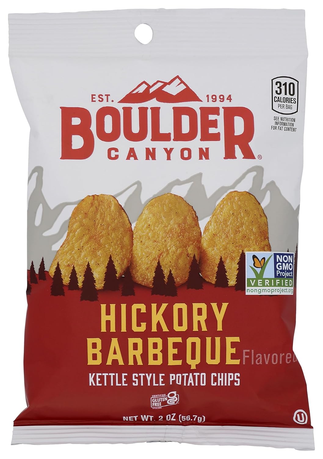 Boulder Canyon, Chips Potato BBQ, 2 Ounce