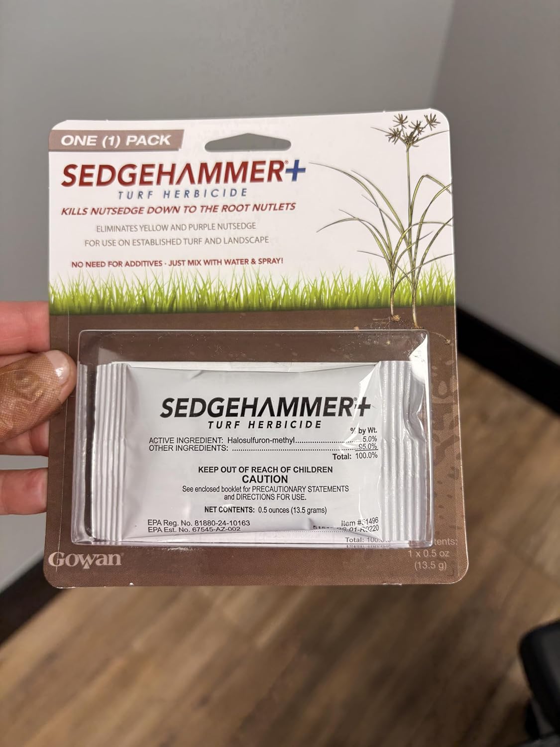 Sedgehammer Plus Turf Herbicide, Purple & Yellow Nutsedge Killer (1) | Lawns with Pre-Mixed Surfactant, Lawn & Pet Safe Weed Killer Mix for Residential Use