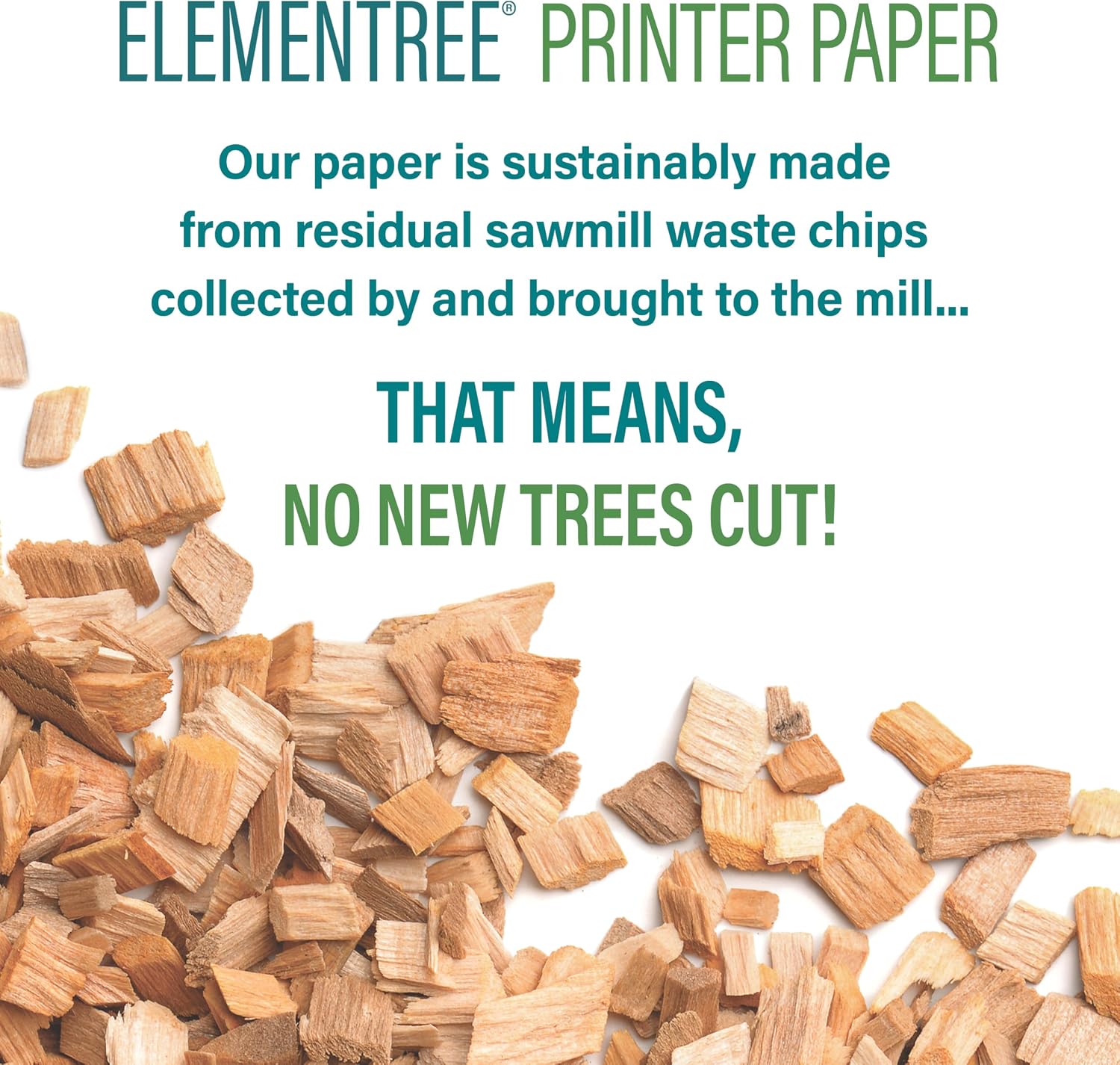 Elementree Sustainable Printer Paper 8.5" x 11" - Made from Sawmill Waste - 20 lb Copy & Multipurpose Computer Paper - 375 Reams, 75 Cartons, 187