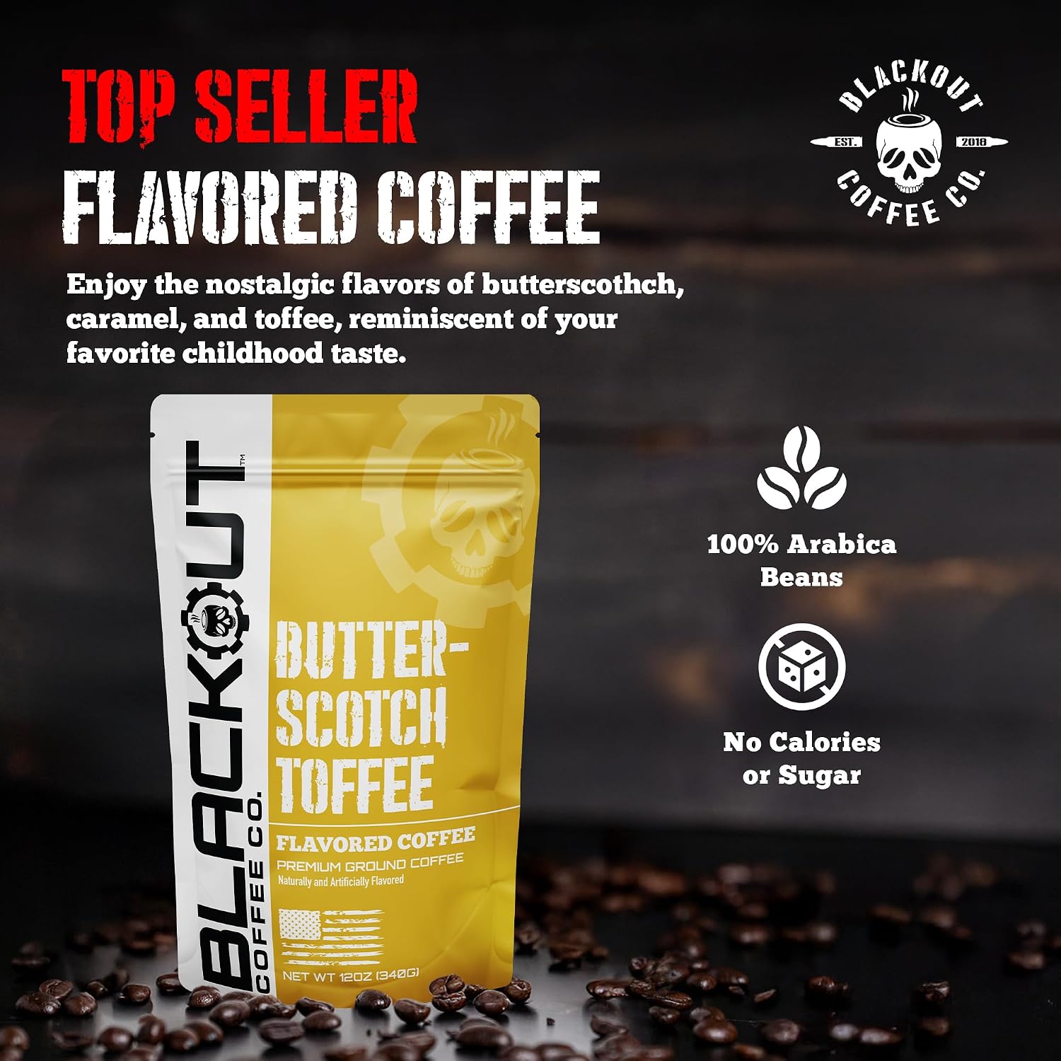 Blackout Coffee Blueberry Crumble Ground Coffee, Medium Roast, 12 oz