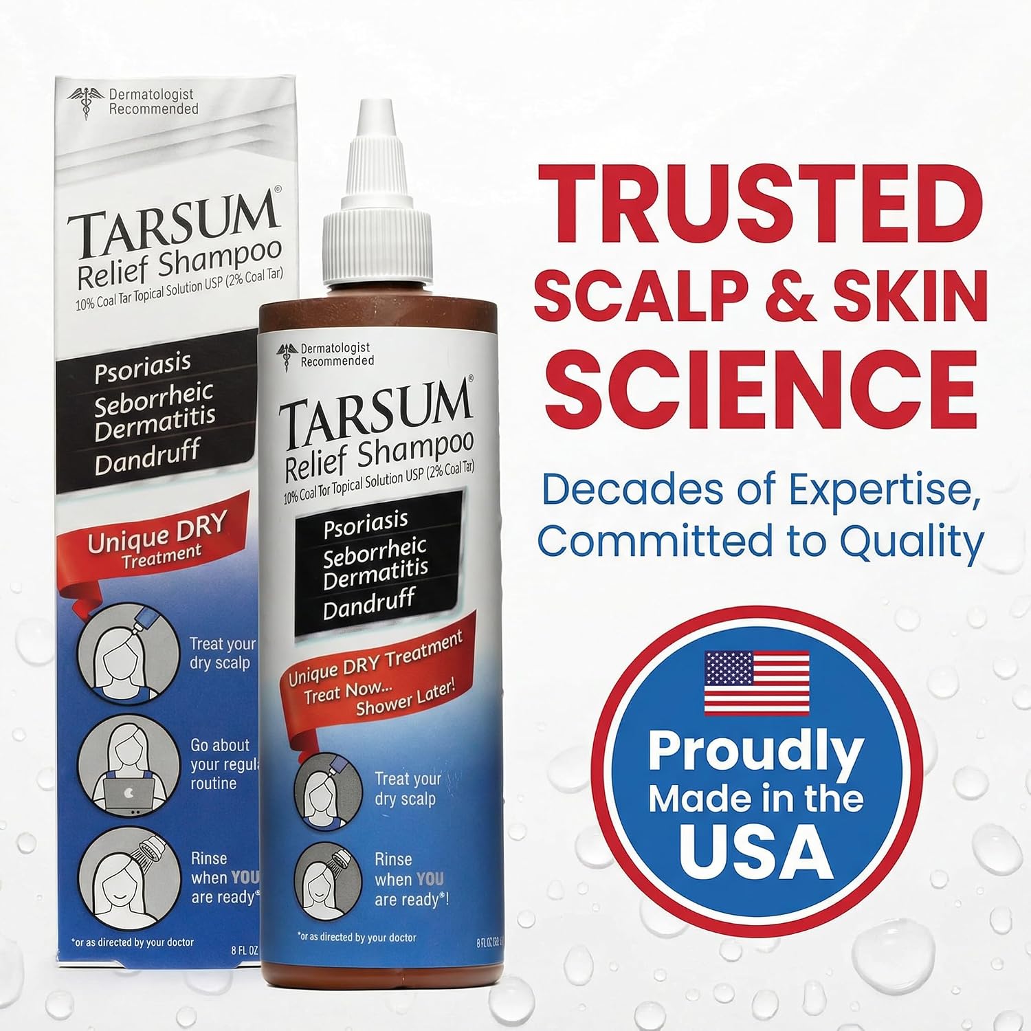 Tarsum Extra Strength Psoriasis Shampoo - Coal Tar Shampoo and Conditioner for Scalp Psoriasis, Seborrheic Dermatitis, Severe Dandruff, & Eczema - Exfoliating Relief for Flaky, & Itchy Scalp (4 oz)