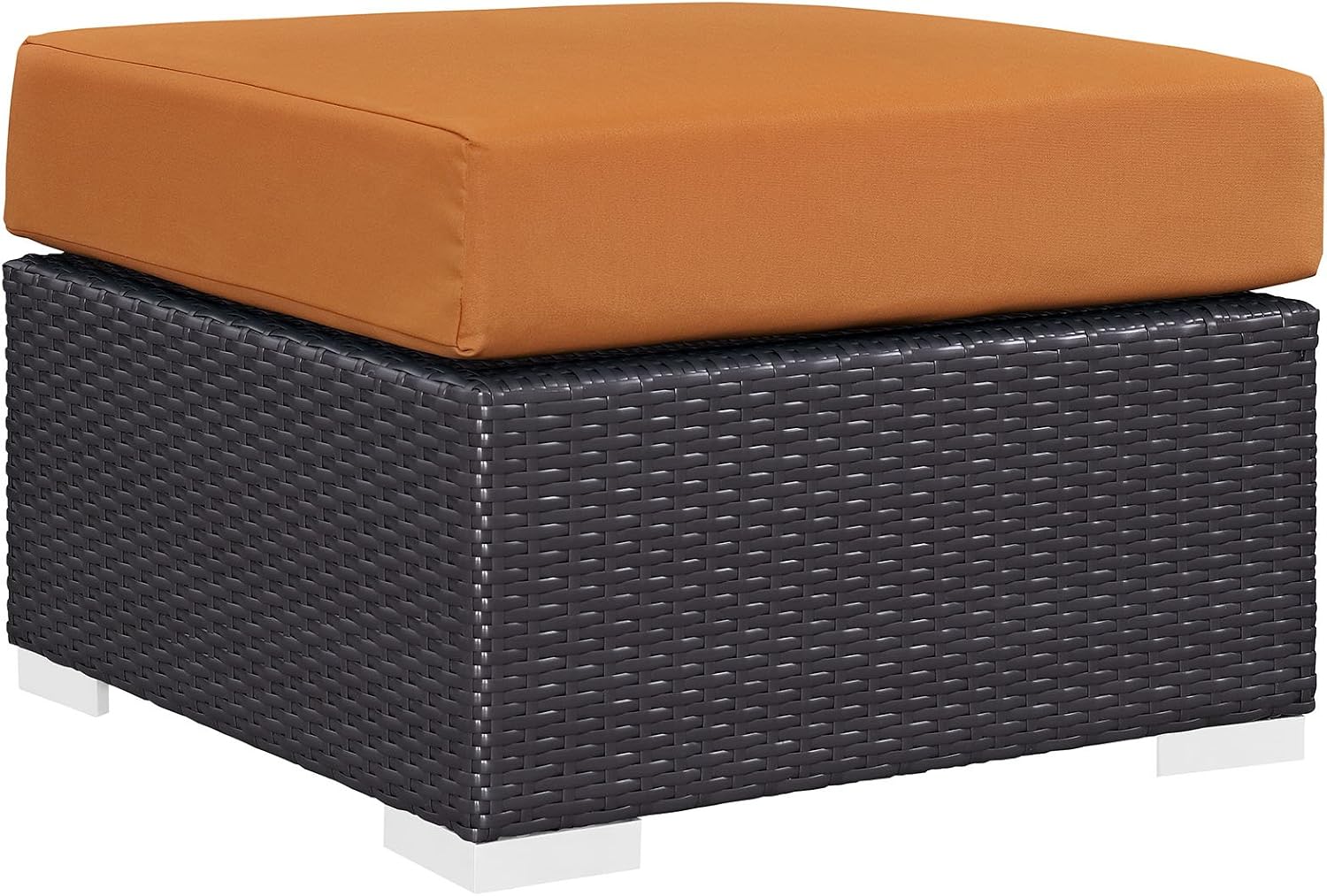 Modway Convene Wicker Rattan Outdoor Patio Loveseat in Espresso White
