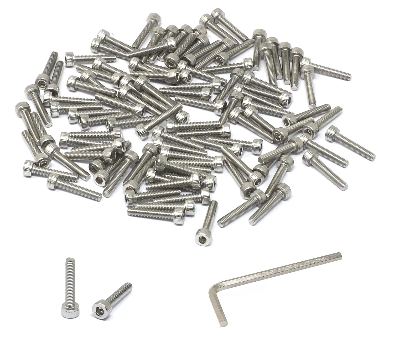 iexcell 20 Pcs M8 x 30/35/40/45/50 mm Stainless Steel 304 Hex Socket Head Cap Screws Bolts Assortment, Fully Threaded