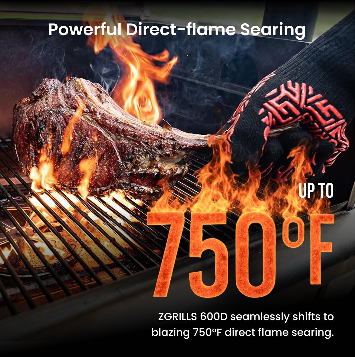 Z GRILLS 600D Wood Pellet BBQ Grill, 572 Sq In, PID 3.0