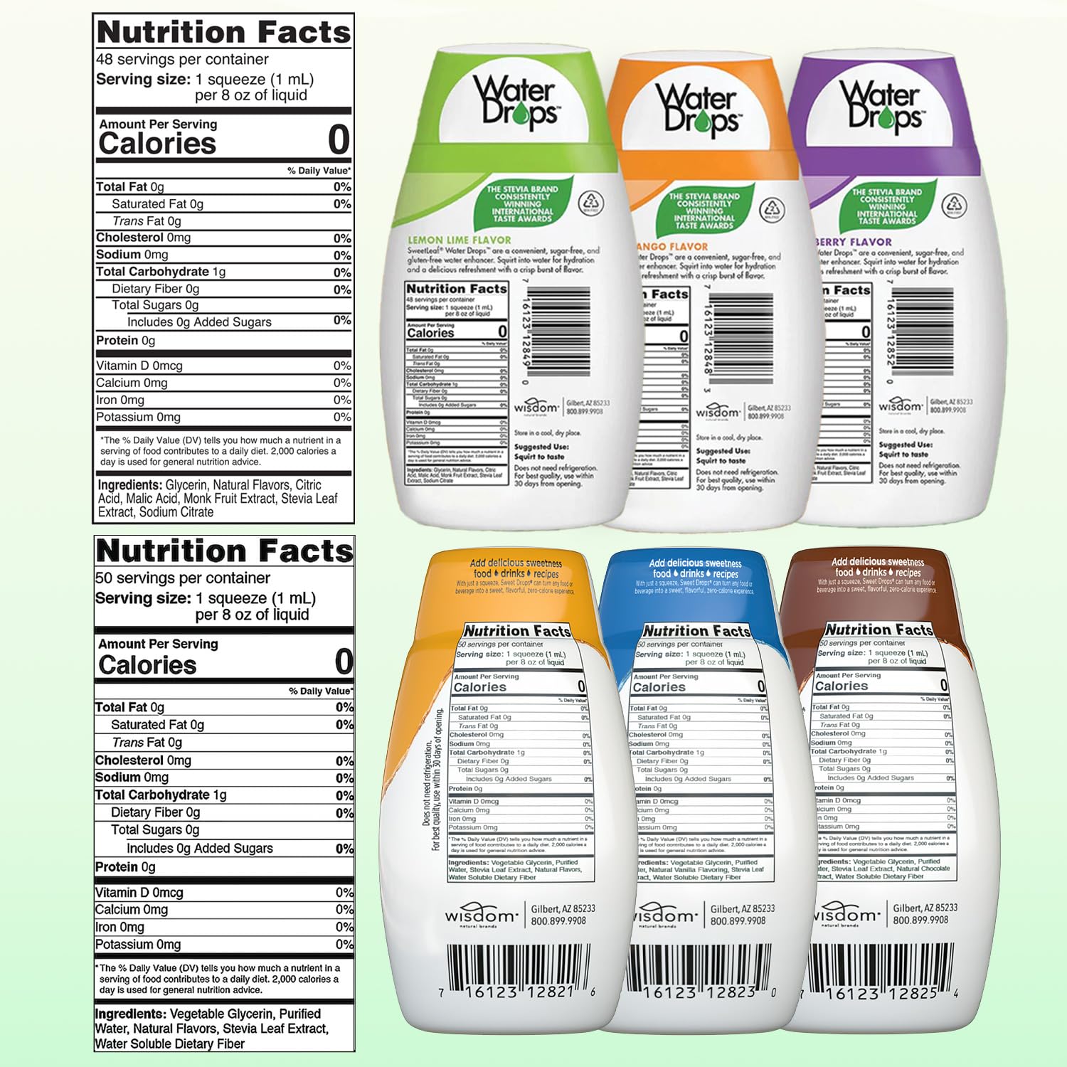 SweetLeaf Water Flavoring Drops, Variety Pack - 1.62 Fl Oz, Pack of 3 | Stevia Water Enhancer, Sugar Free, Zero Calorie Additive, Contains Monk Fruit Extract, Gluten Free, Keto Friendly