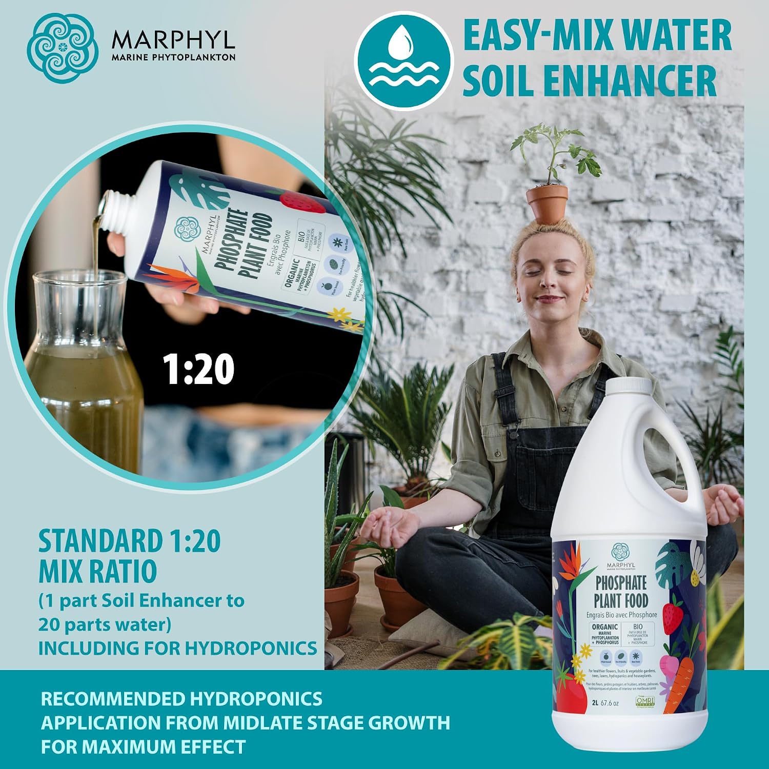 MARPHYL All-Purpose Plant Food – Organic Nutrient-Rich Fertilizer & Soil Enhancer for Indoor & Outdoor Flowers, Vegetables, Succulents, Bamboo & Hydroponics