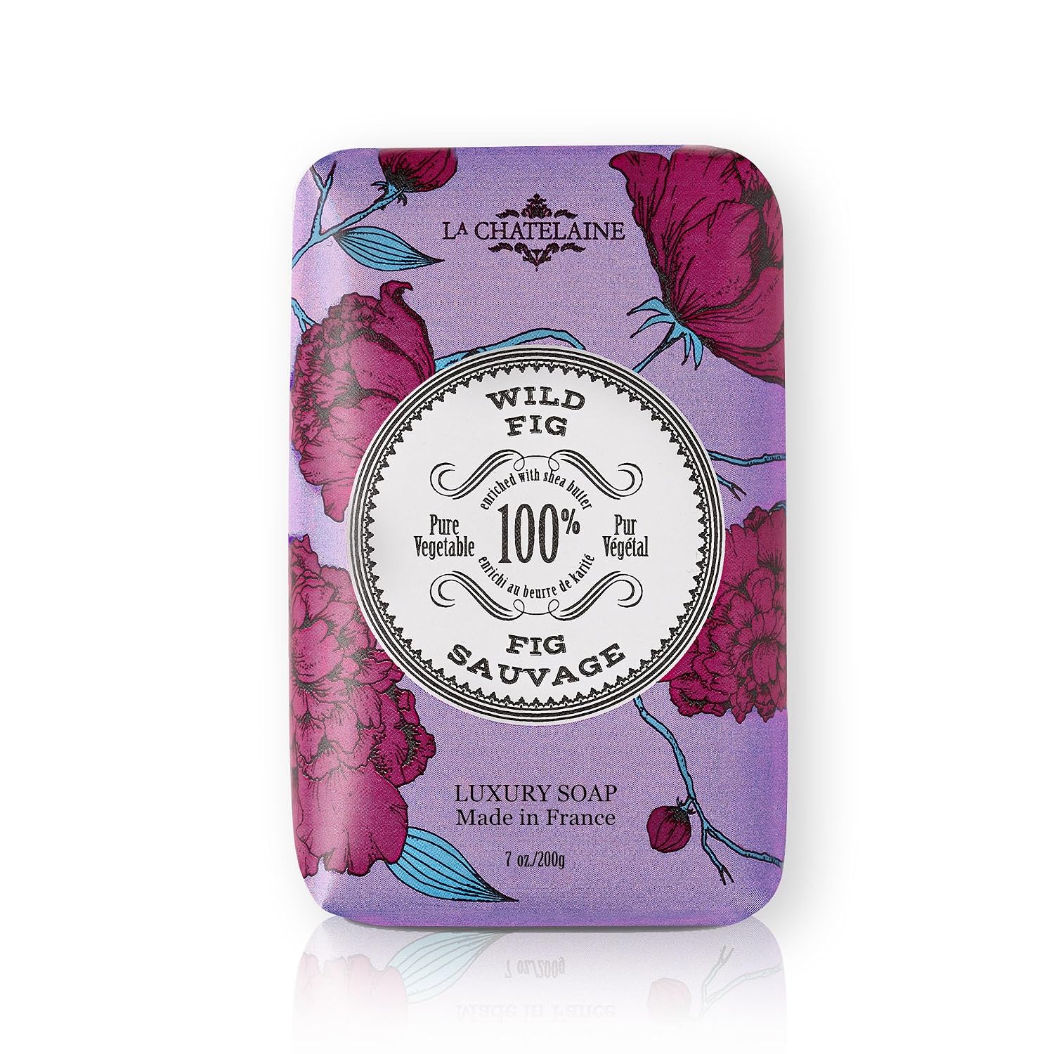 La Chatelaine Luxury Exfoliating Bar Soap | Natural Shea Formula (Sweet Almond, 7 oz)