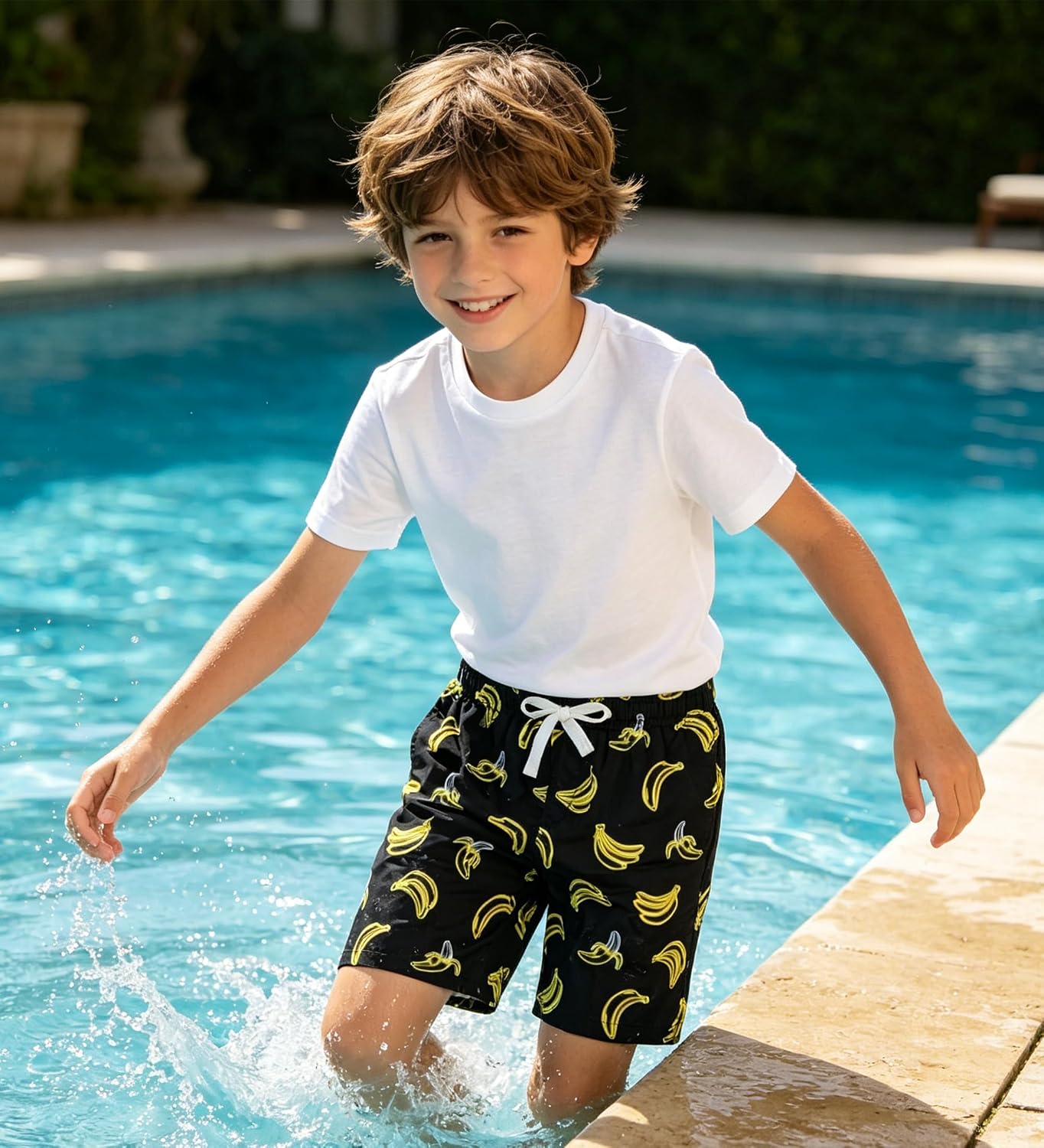 BFUSTYLE Boys Swim Trunks Mesh Lining Kids Bathing Suit 5-14 Years Shorts