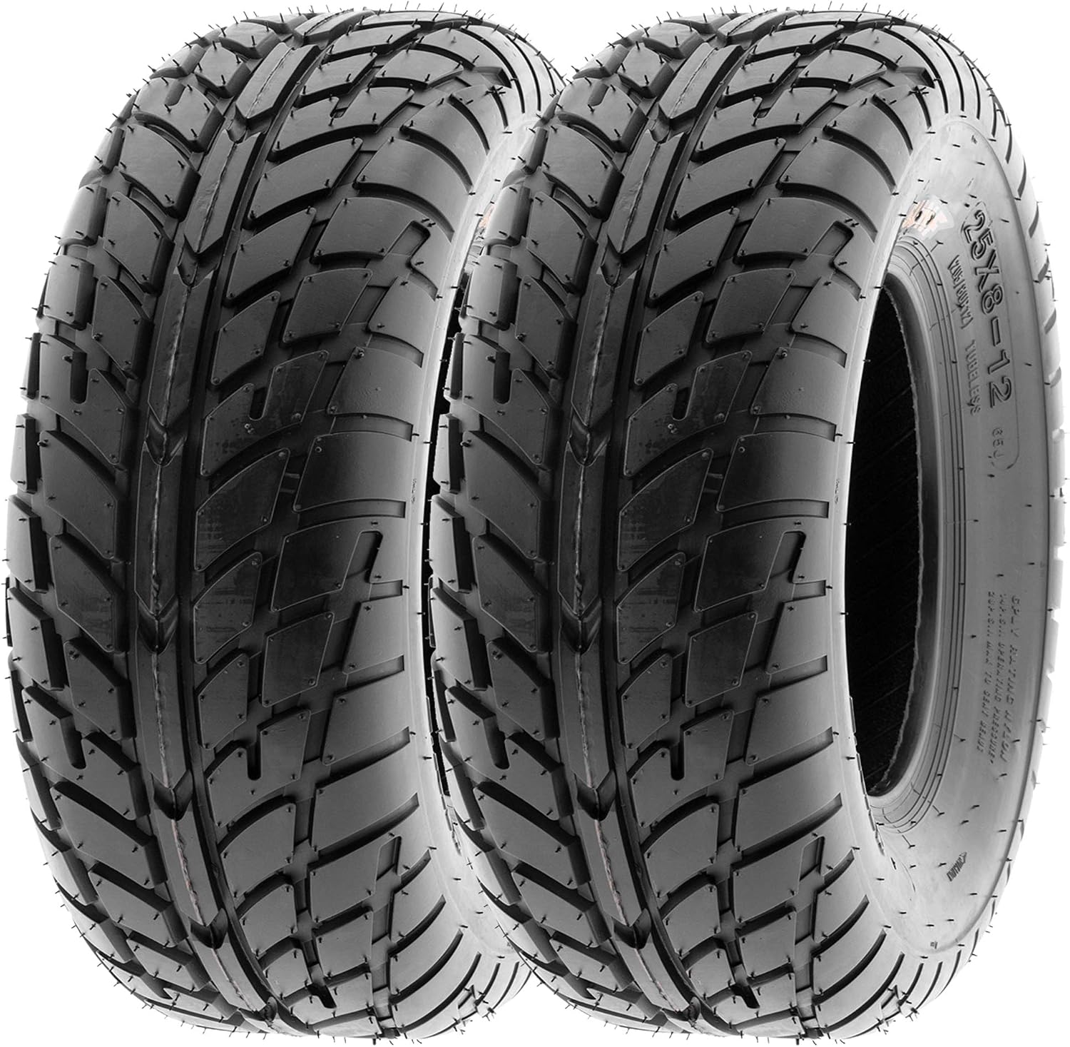 SunF 25x10-12 ATV UTV Tire 25x10x12 Hardpack Race Sport 6 PR A021 - PAIR of 2