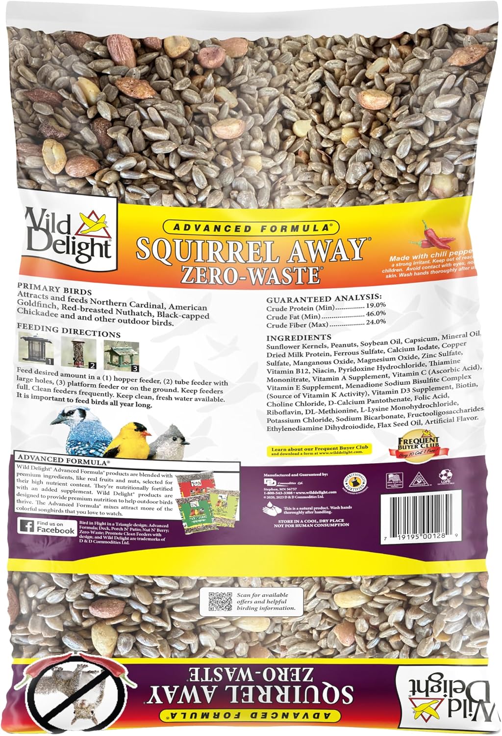 Wild Delight Deck, Porch N' Patio No Waste Bird Food, 5 lb, (374050)