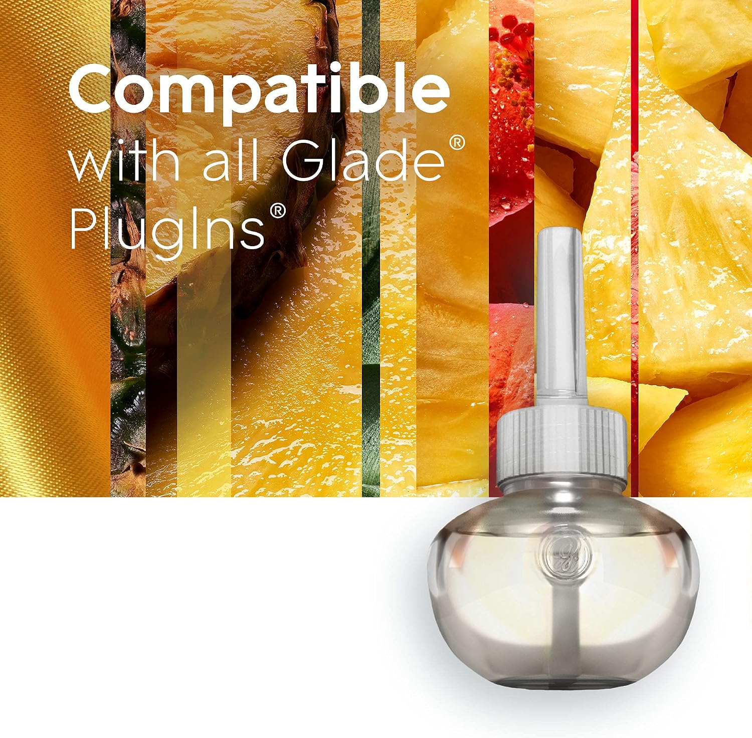 Glade PlugIns Refills Air Freshener, Scented and Essential Oils for Home and Bathroom, Cashmere Woods, 2.01 Fl Oz, 3 Count