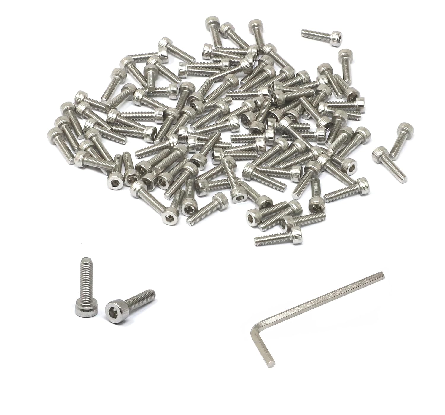 iexcell 20 Pcs M8 x 30/35/40/45/50 mm Stainless Steel 304 Hex Socket Head Cap Screws Bolts Assortment, Fully Threaded