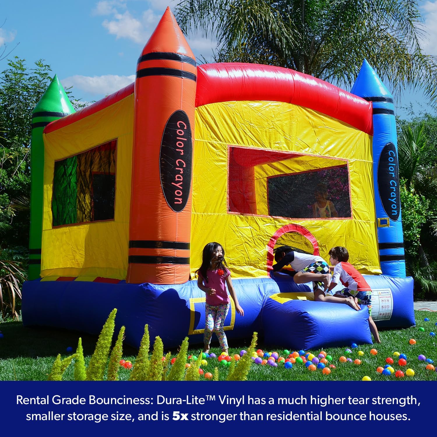JumpOrange 14x14ft Safari Commercial Grade 15oz PVC Bounce House