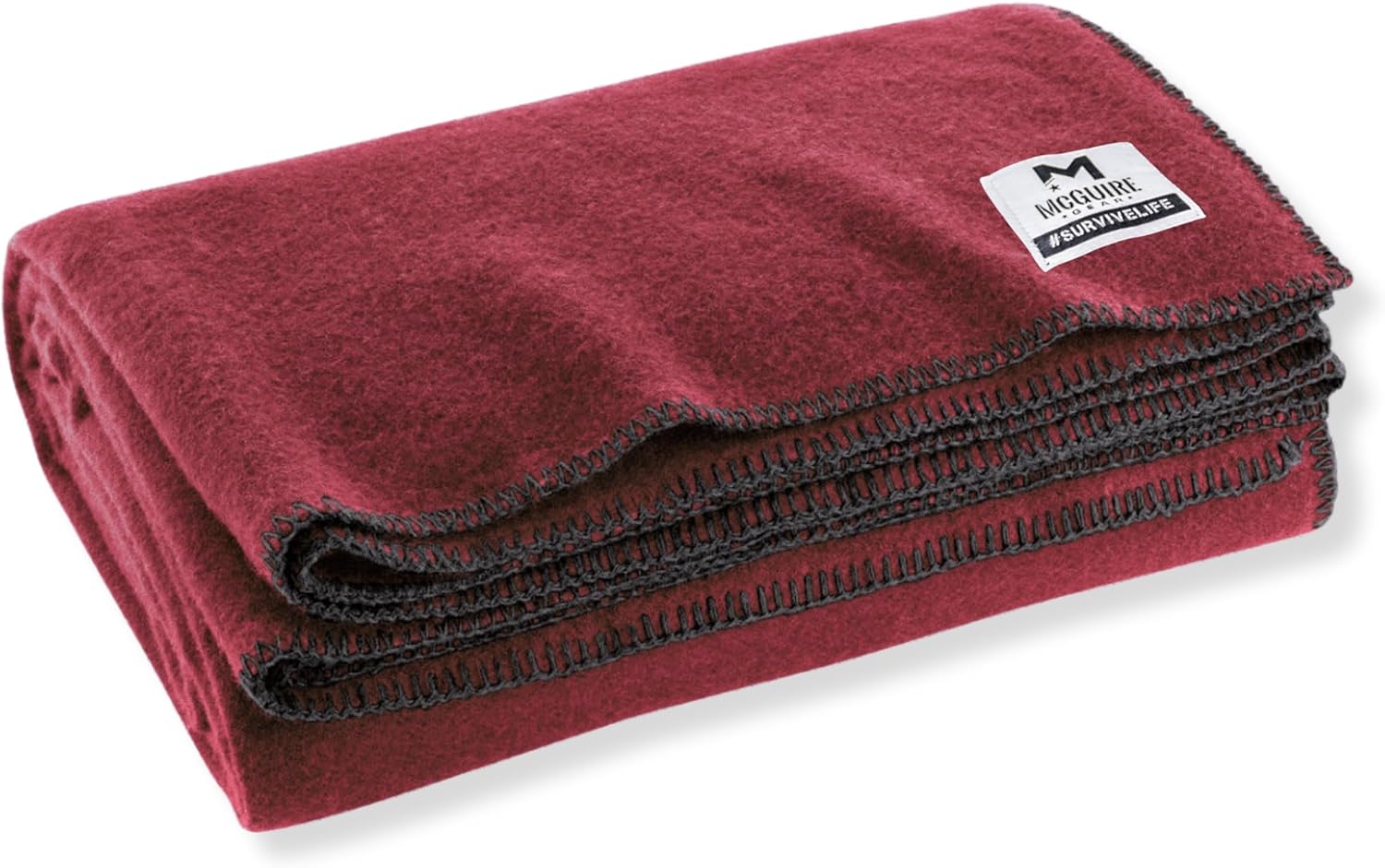 M MCGUIRE GEAR Heavy Duty Wool Blanket, Survival, Emergency, and First Aid Use – Mil-Spec, Fire Retardant