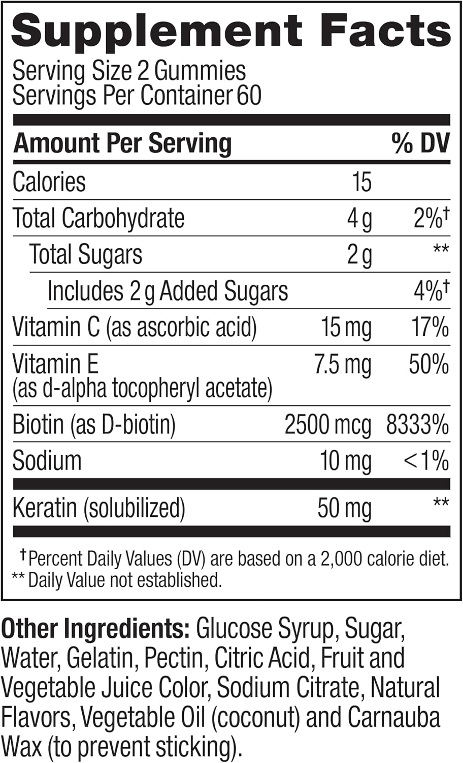 OLLY Hair Skin and Nails Gummies, Undeniable Beauty, Biotin - 60 Count