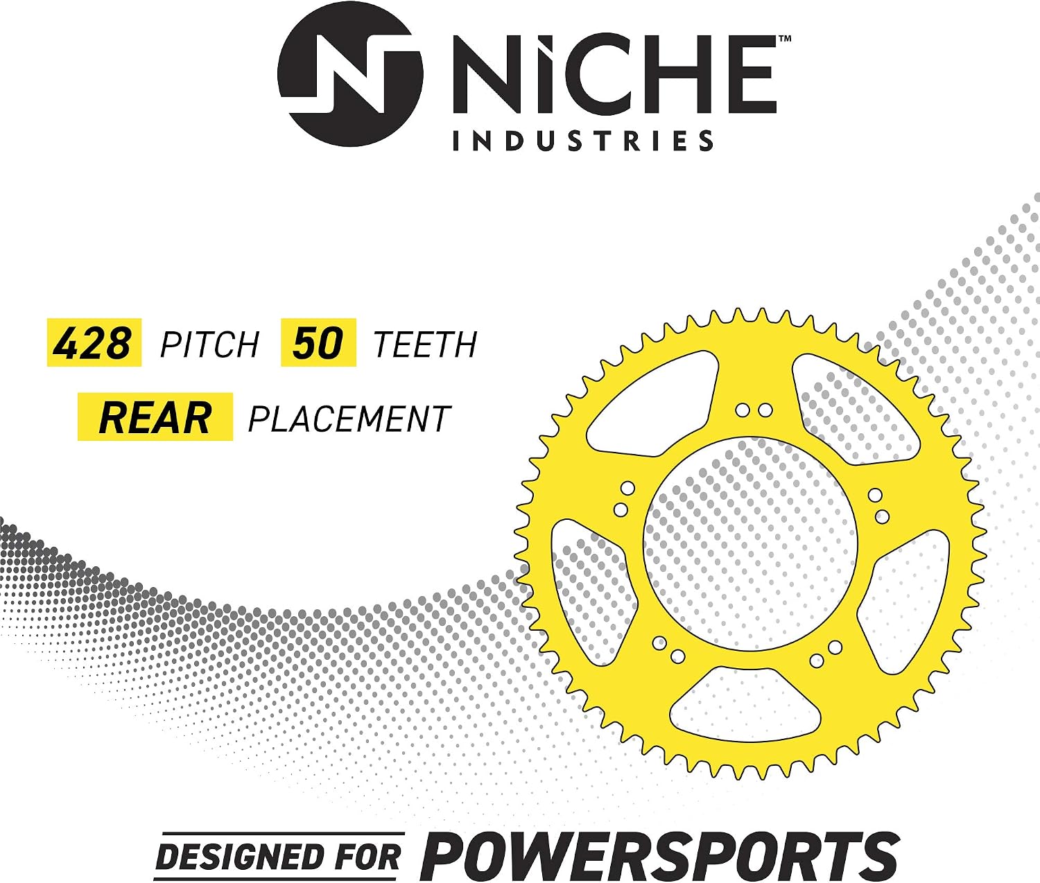 NICHE 428 Pitch 50 Tooth Rear Drive Sprocket for Honda 41201-KN4-000