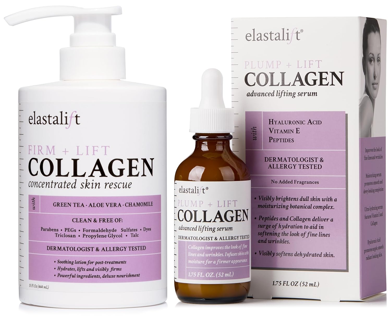 Elastalift Collagen Cream Skin Care Face Lotion & Body Lotion | Fragrance Free Skin Tightening Cream Collagen Firming Lotion Body Moisturizer For