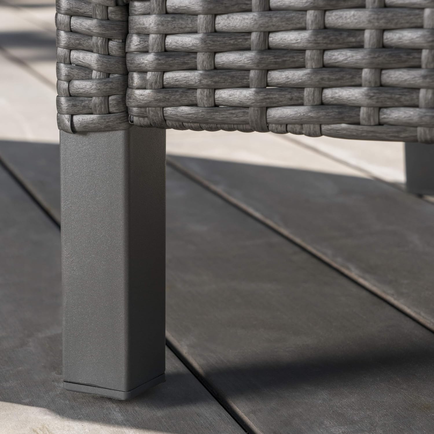 Christopher Knight Home Cypress Outdoor Wicker Dining Chairs with Water Resistant Cushions, 2-Pcs Set, Grey / Light Grey / Dark Grey