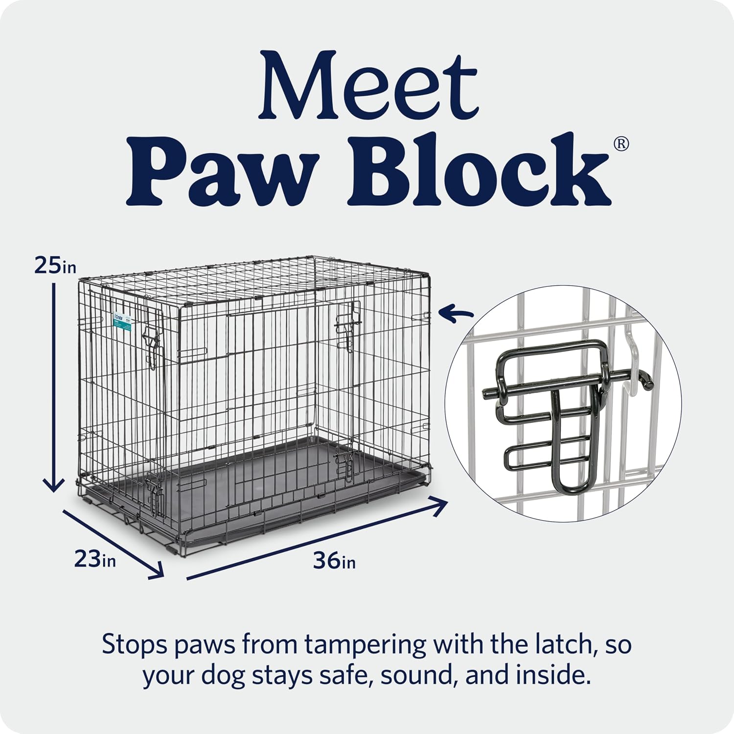 MidWest Homes for Pets 48-Inch iCrate for Extra-Large Breeds, 90-110 lbs, Single Door Folding Dog Crate with Divider Panel, Leak-Proof Tray & Secure Latches, Portable, Durable & Easy to Assemble