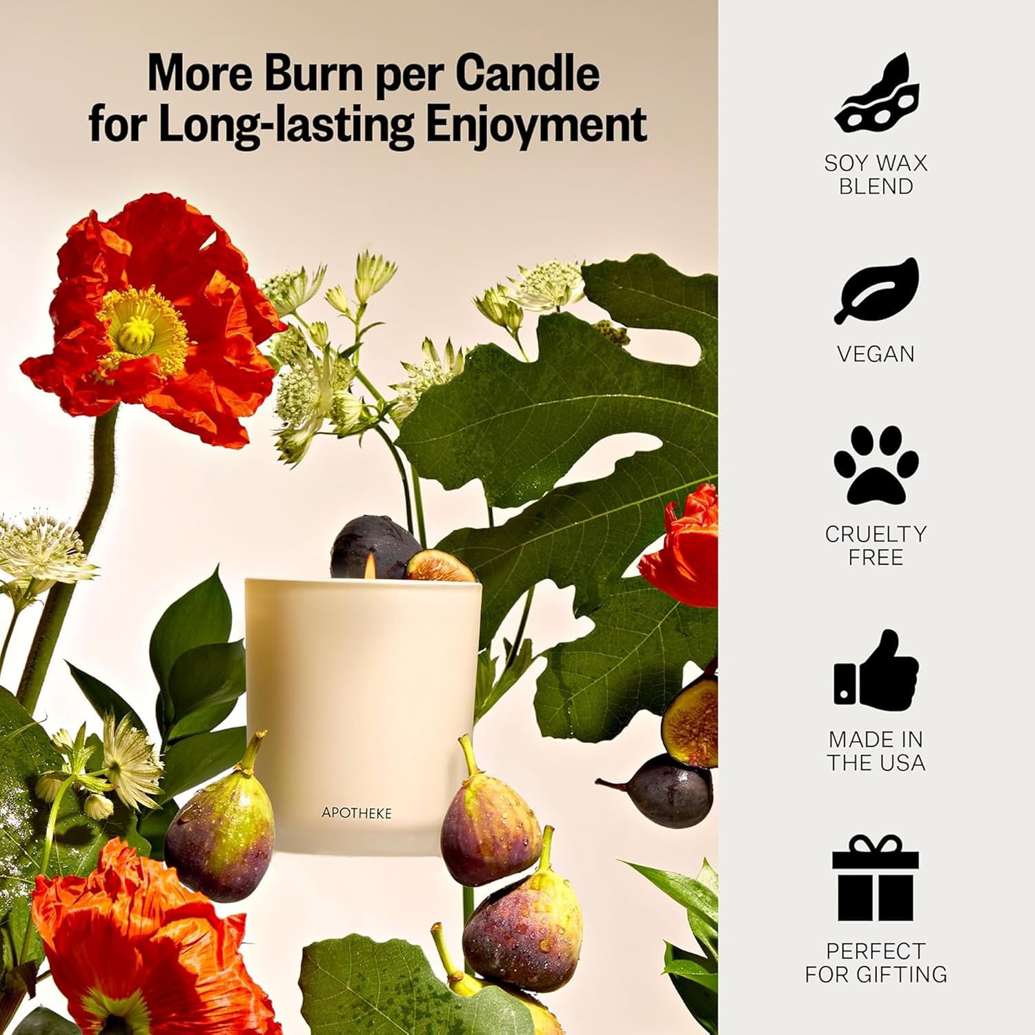 Apotheke Signature Scented Candles for Home, Canvas - 10.5 Oz | Long-Lasting Non-Toxic Soy Wax Jar Candle with Essential Oils, Large - Luxury Gift for Women & Men