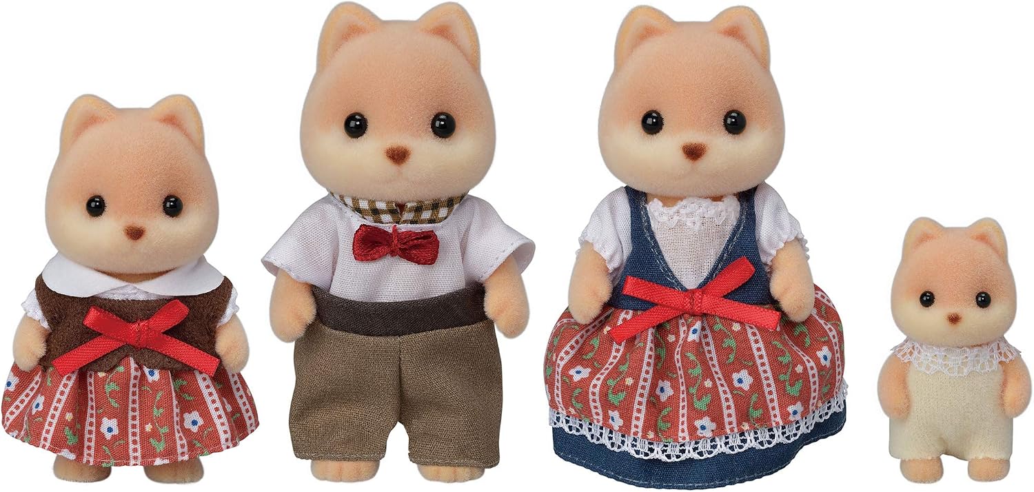 Sylvanian Families Epoch Doll (Caramel Dog Family) FS-35 ST Mark Certified, for Ages 3 and Up, Toy, Dollhouse Sylvanian Families, Epoch, Inc