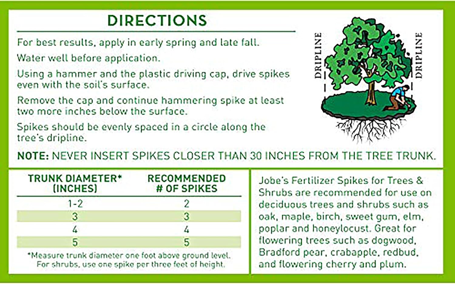 Jobe’s Slow Release Tree and Shrub Fertilizer Spikes, Easy Plant Care for Oak, Maple, Dogwood, Boxwood, and Many More Acid Loving Trees and Shrubs, 9 Count