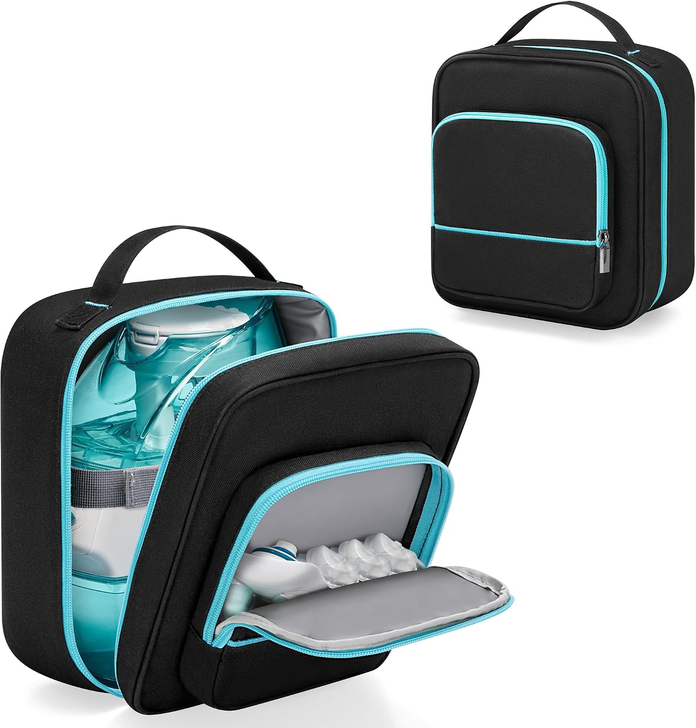 Yarwo Nose Cleaner Case Compatible with Navage Nasal Irrigation System | Portable Neti Pot Safety Travel Bag with Waterproof Lining for Nasal Care Kit