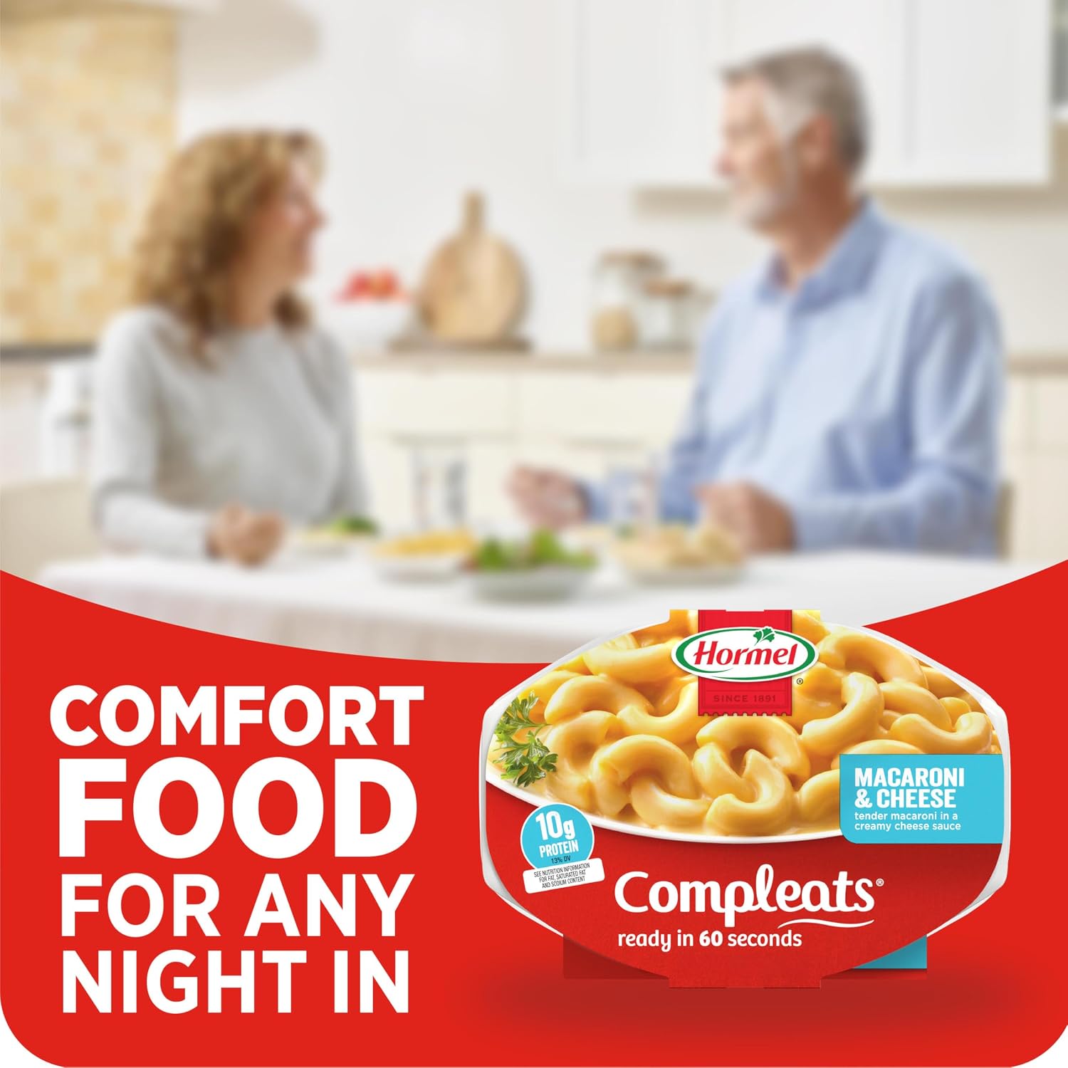 HORMEL COMPLEATS Chicken Alfredo Microwave Tray, 10 oz. (6 Pack)
