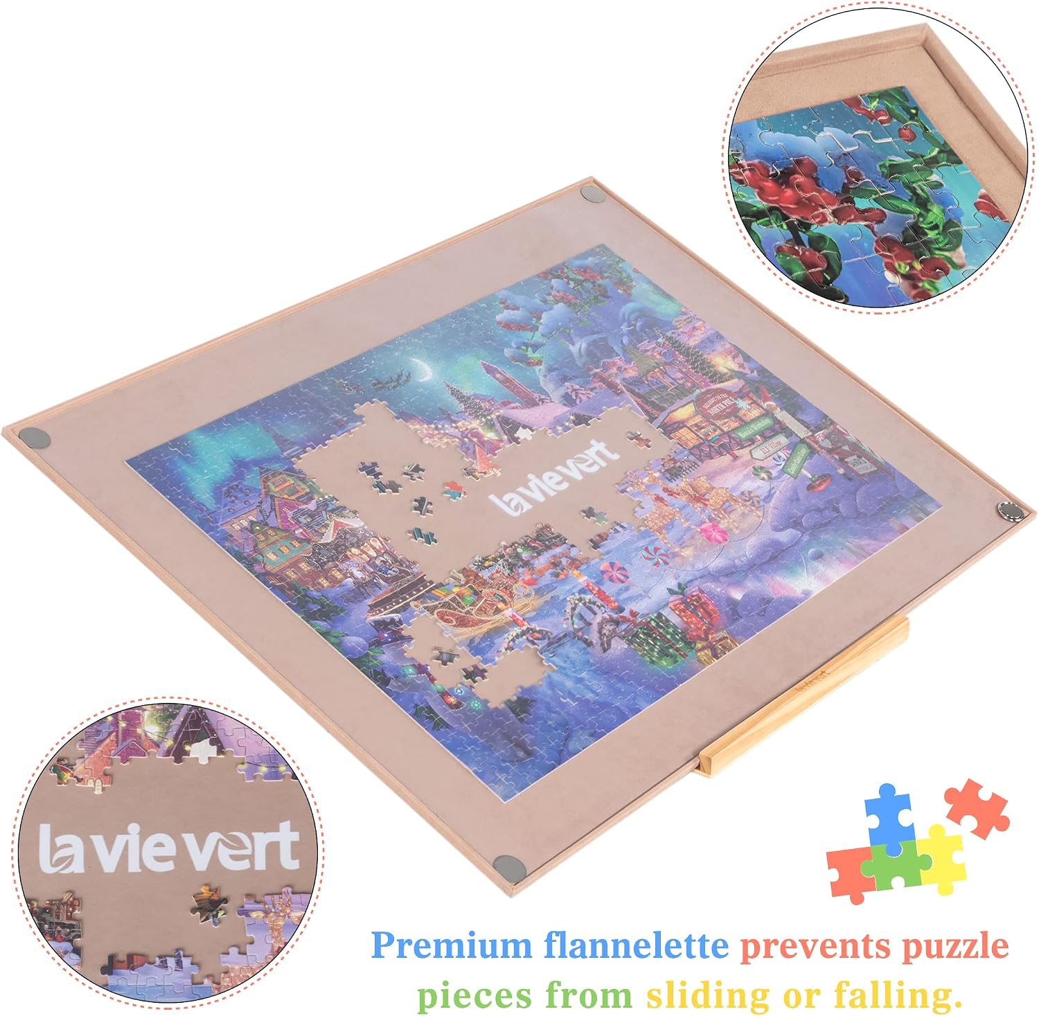 Lavievert 1000 Piece Puzzle Board, Lightweight & Portable Jigsaw Table