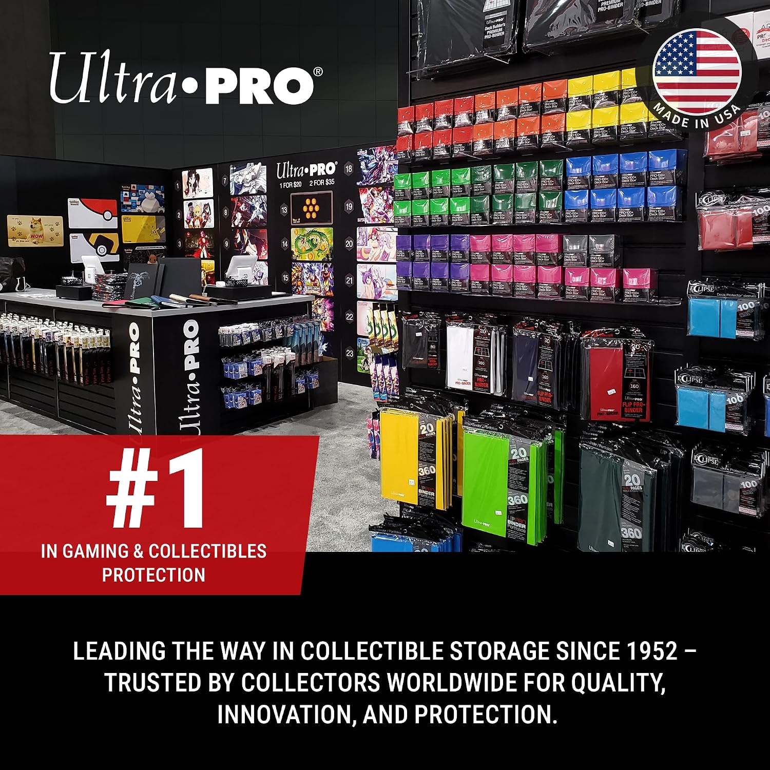 Ultra Pro Multicolor Deck Box – TCG Card Storage Box for Pokemon, Magic The Gathering & YuGiOh – Holds 80 Sleeved Cards