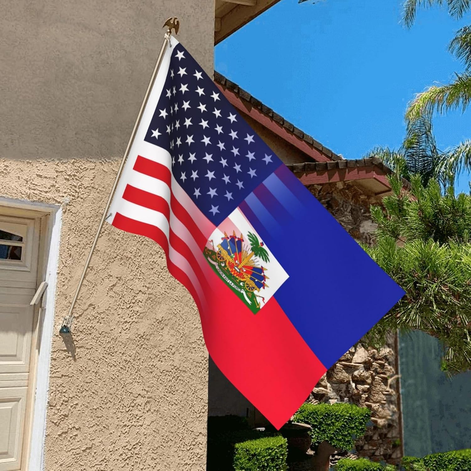 Nicaragua Nicaraguan And American Flag America USA 3x5 Ft Indoor Outdoor Decor Banner National Flags for Garden Yard Car Outside Decoration