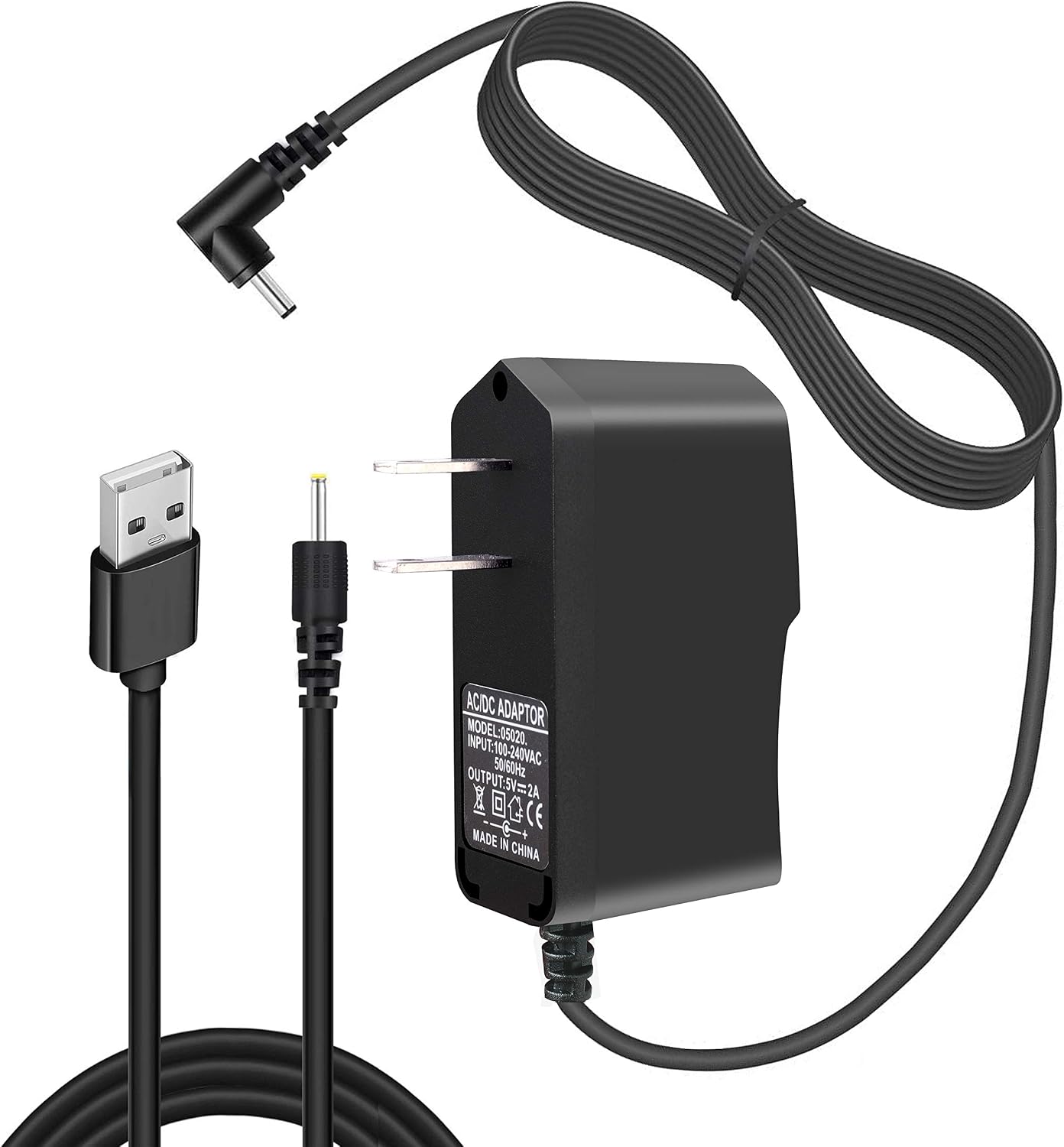 Replacement 5V 2A Home Wall AC Power Adapter Charger with 3 Feet USB DC Charging Cable for RCA 10 Viking PRO RCT6303W87 / RCT6303W87DK 10" Tablet