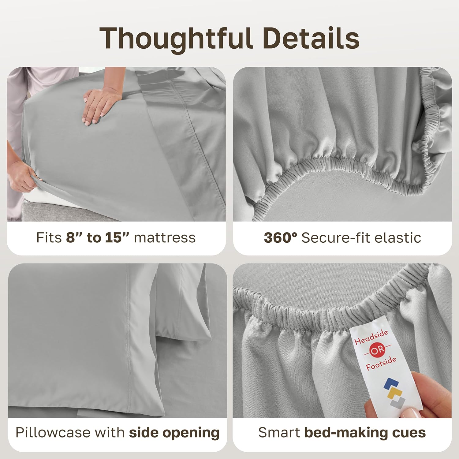 California Design Den Luxury 600 Thread Count Full Size Sheet Sets, Seafoam | 100% Cotton Sateen Backed by Good Housekeeping Seal, Soft & Smooth, 16" Deep Pocket, All-Around Elastic, Durable, Easy Care