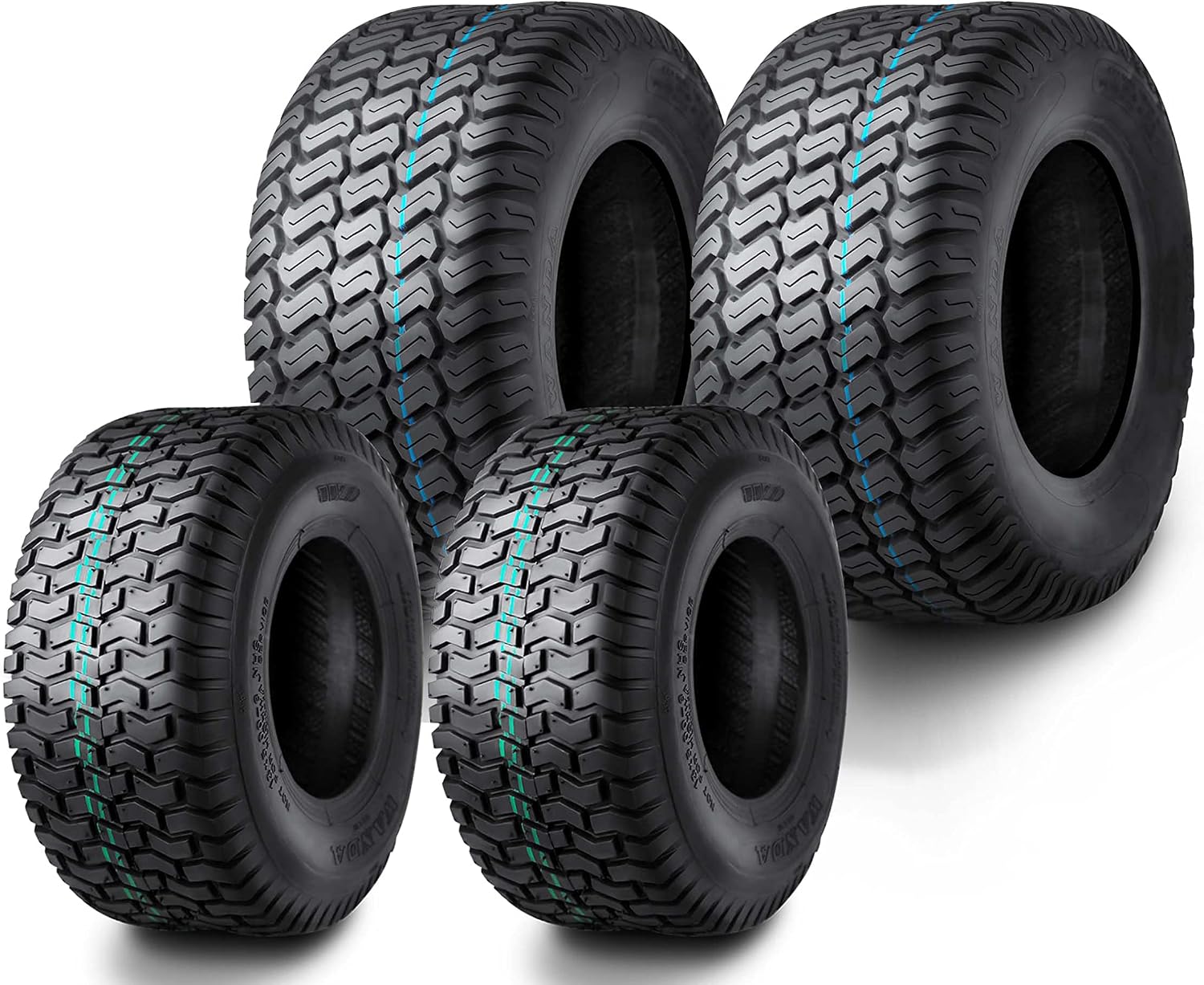 WANDA Set 4 Lawn Mower Turf Tires 16x6.5-8 & 23x10.5-12 /4PR -13019/13049 | Riding Lawn Mover, Garden Tractor