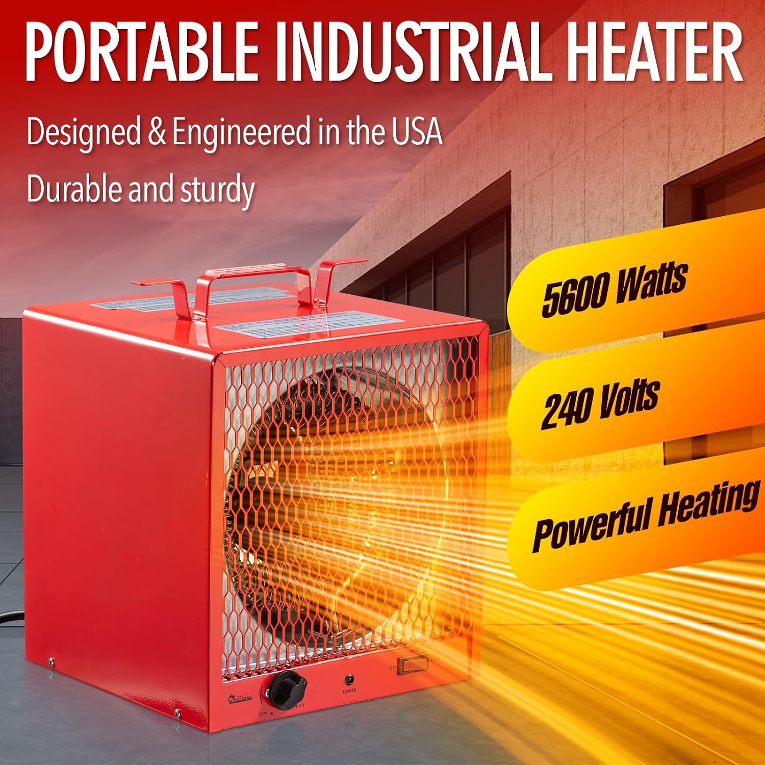 DR. INFRARED HEATER DR-910F 10,000-Watt 240V Heavy-Duty Hardwired Shop Garage Heater Wall/Ceiling Mounted with Remote Controlled Thermostat