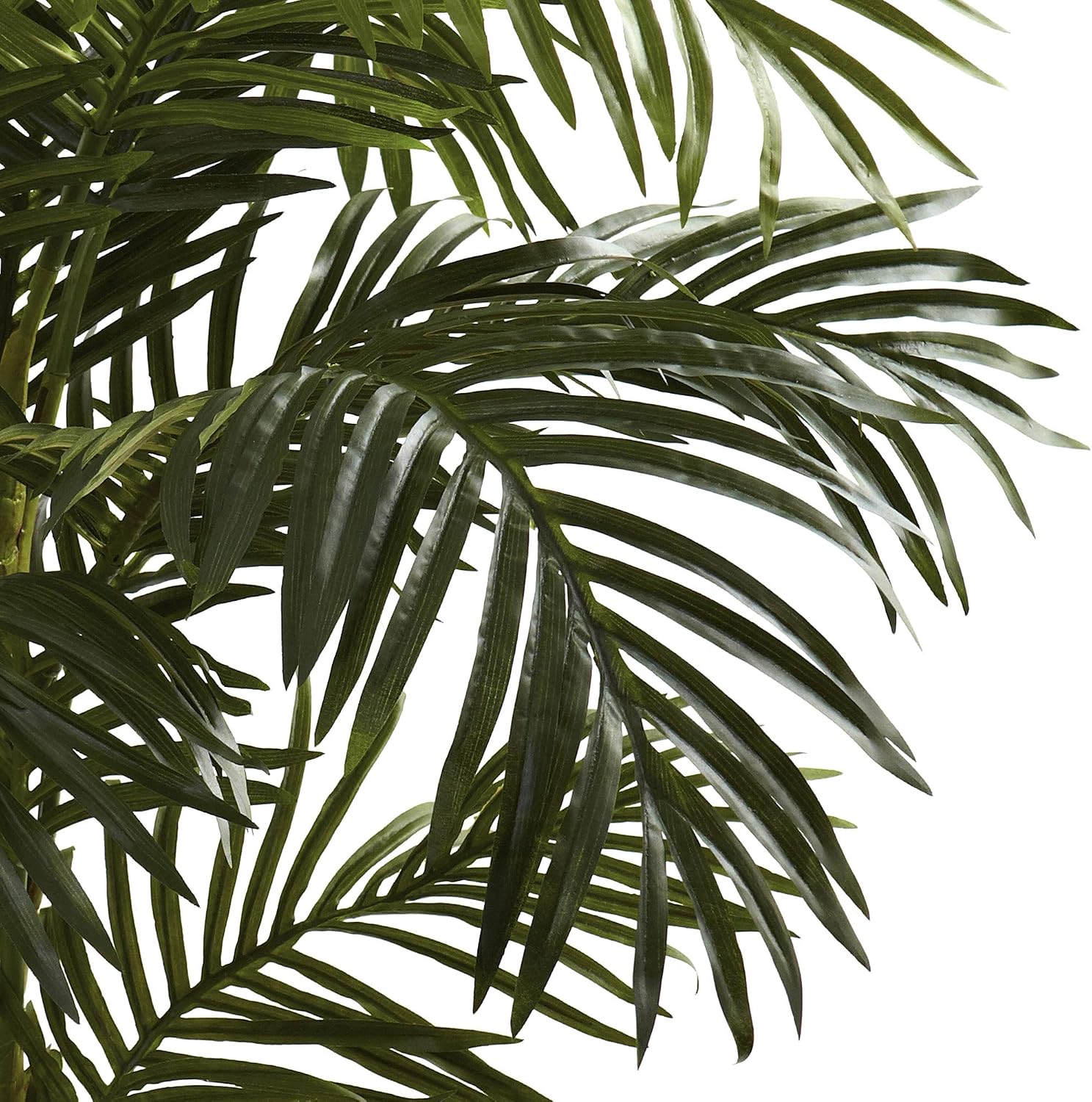 Nearly Natural 4 ft Artificial Golden Cane Palm Tree with Nursery Pot | Double-Stalk, Lush Realistic Foliage, Indoor Faux Palm Plant, Living Room Decor, Perfect Tropical Decoration