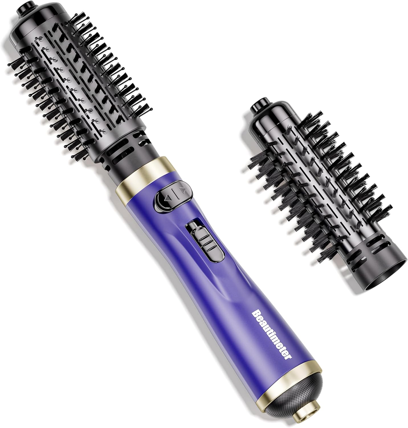 Beautimeter Hair Dryer Brush 3-in-1 Hair Styler, Rotating Blow Dryer Brush with 2-Inch and 1.5-Inch Brushes