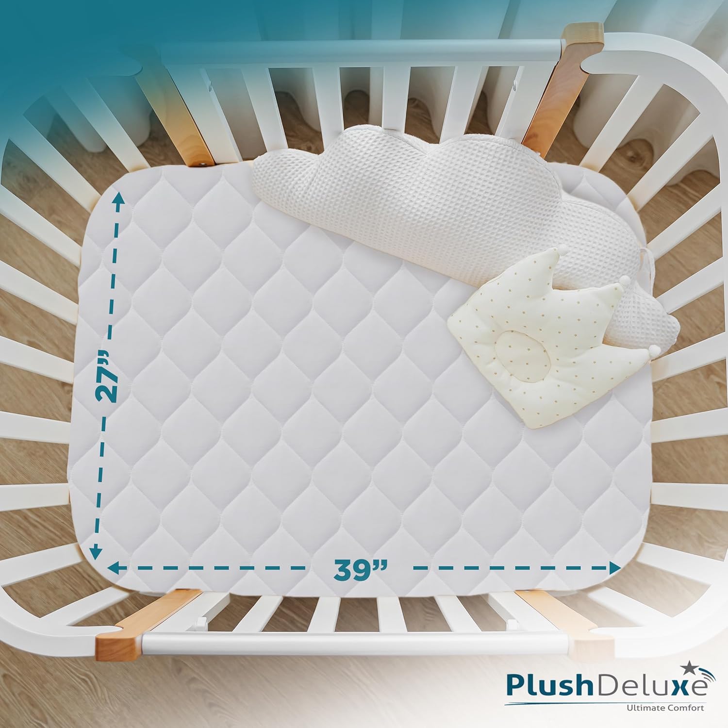 PlushDeluxe Bamboo Waterproof Mattress Protector, Queen Size, Ultra Soft